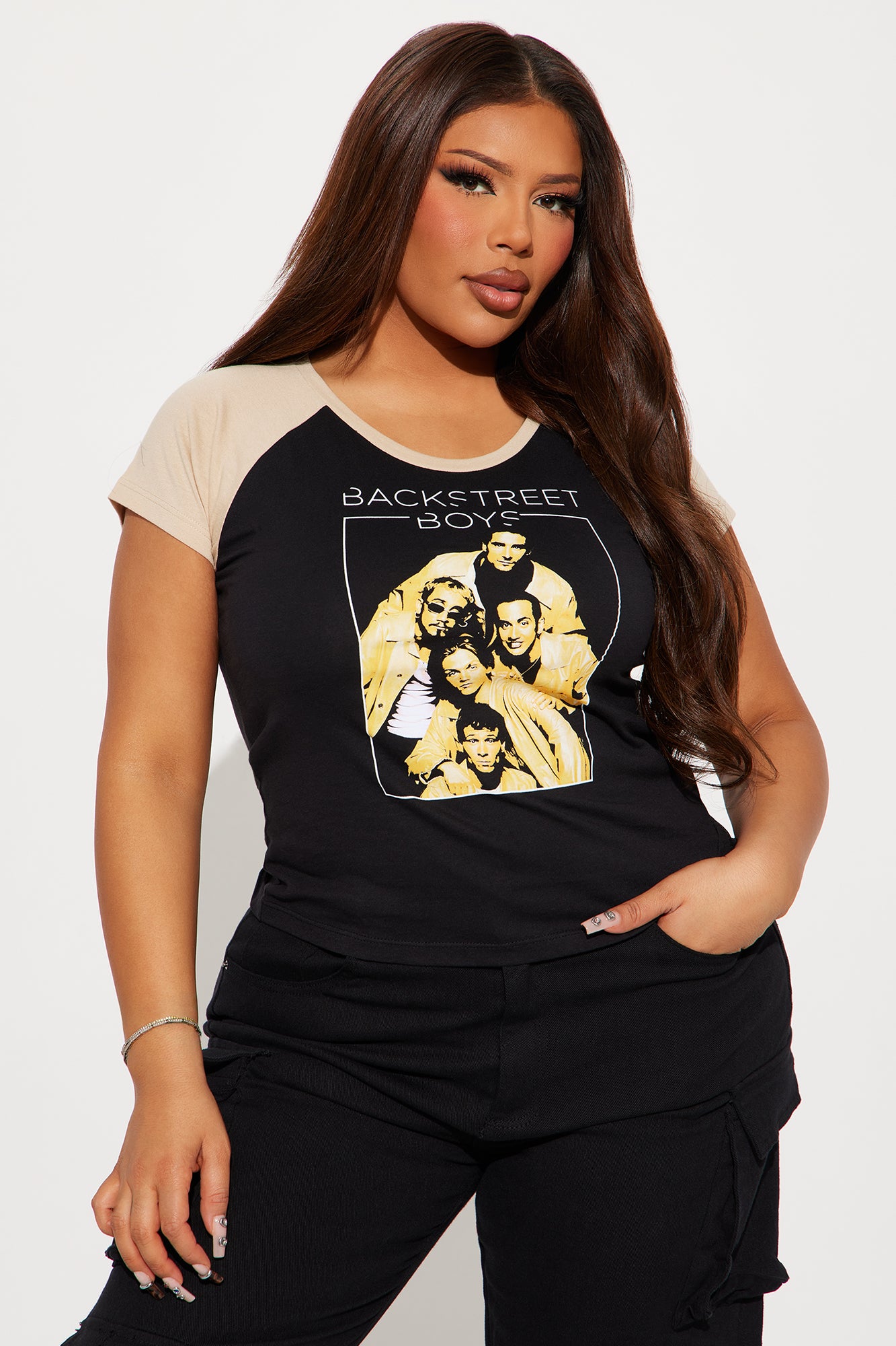 Backstreet Boys Raglan Tee - Black/combo - Image 5