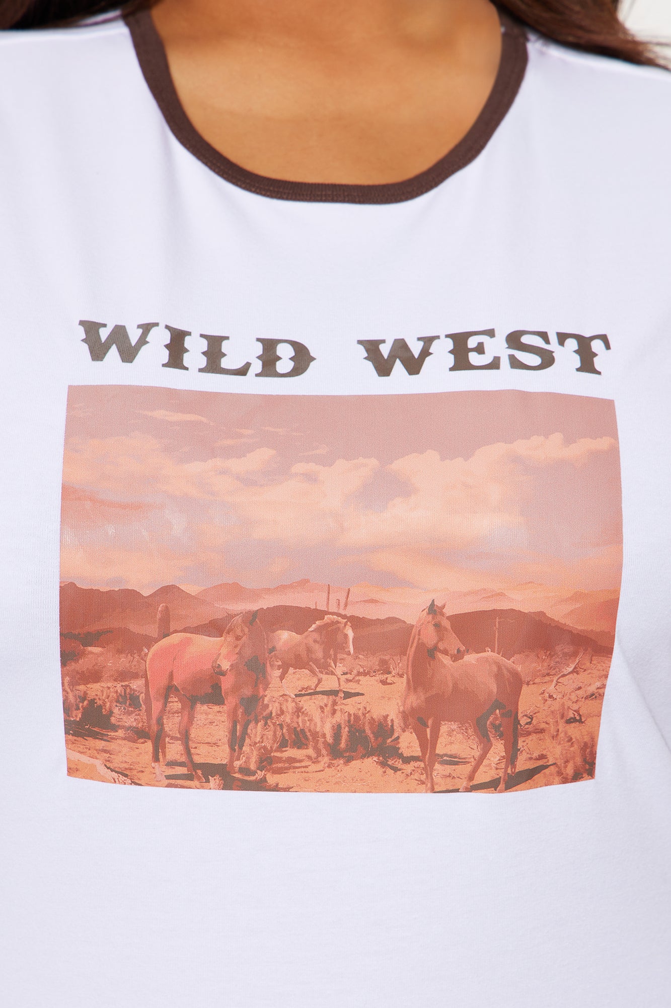 Wild West Ringer Baby Tee - White/combo - Image 7