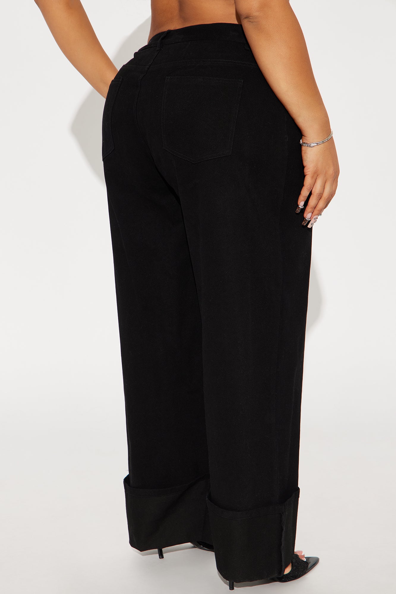 Sonya Cropped Wide Leg Pant - Black - Image 5