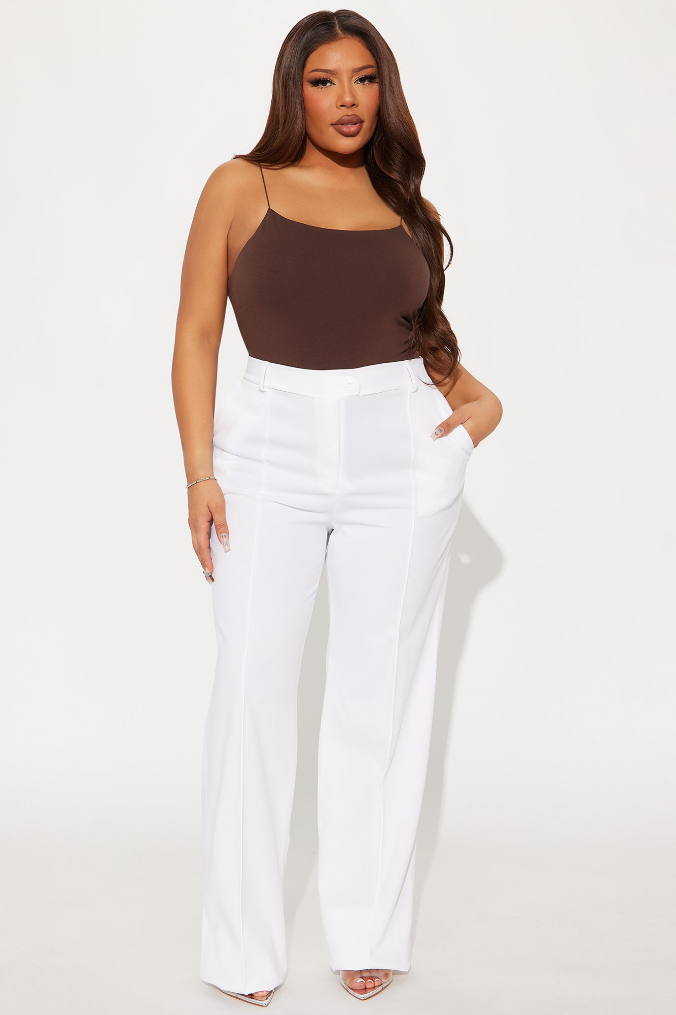 Kacey High Neck Top - Chocolate - Image 5