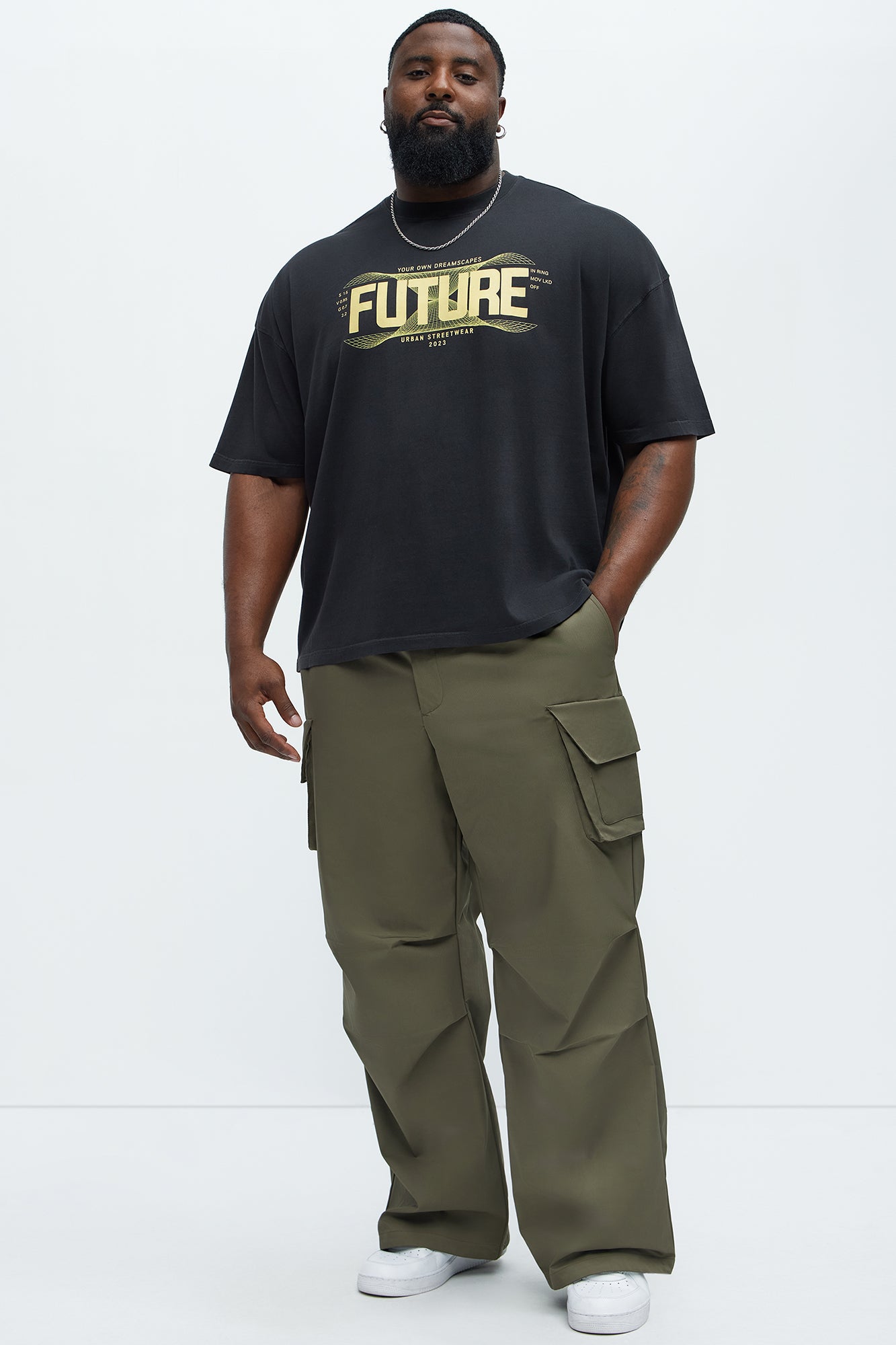 Your Own Dreamscapes Oversized Short Sleeve Tee - Black - Image 5
