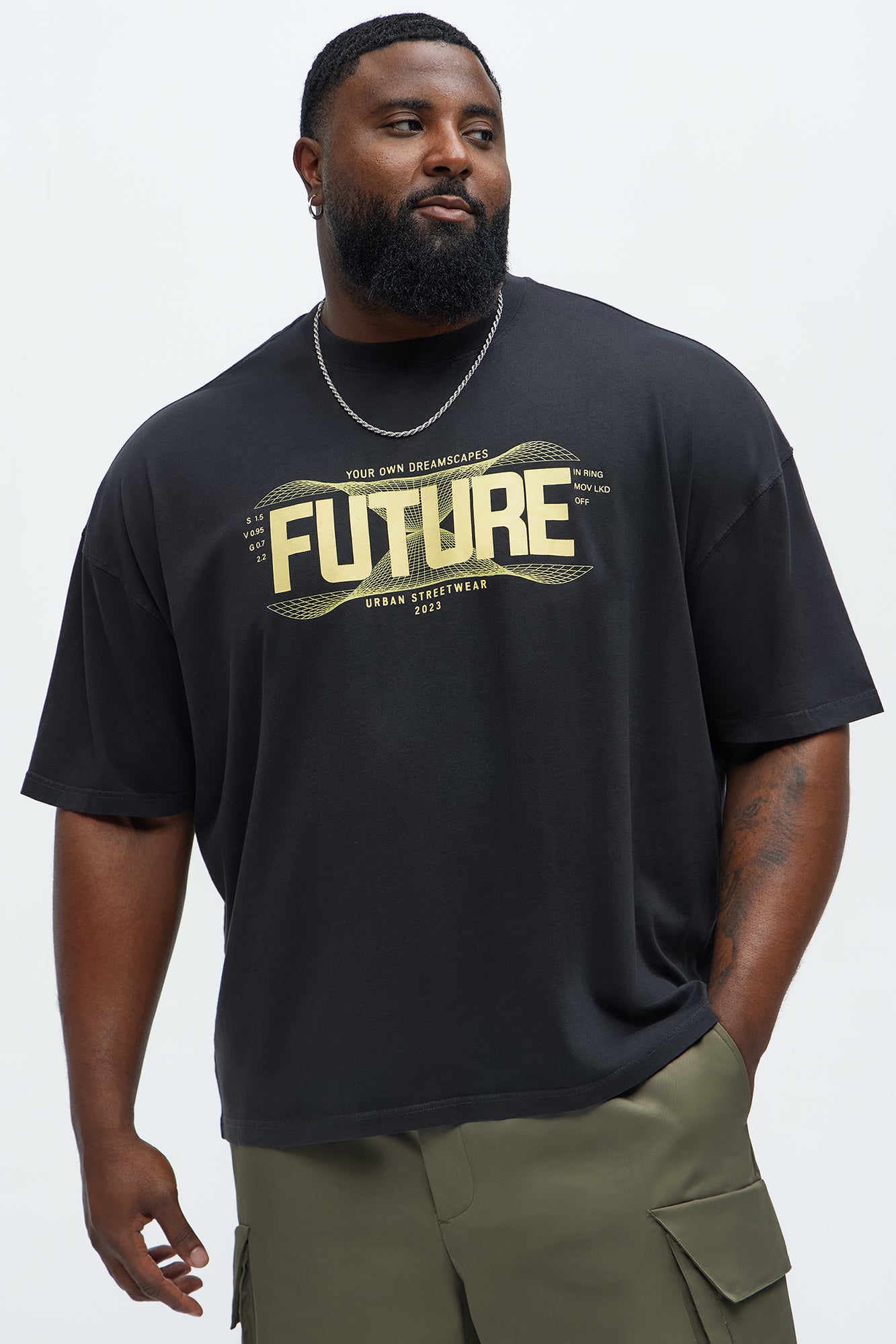 Your Own Dreamscapes Oversized Short Sleeve Tee - Black - Image 4