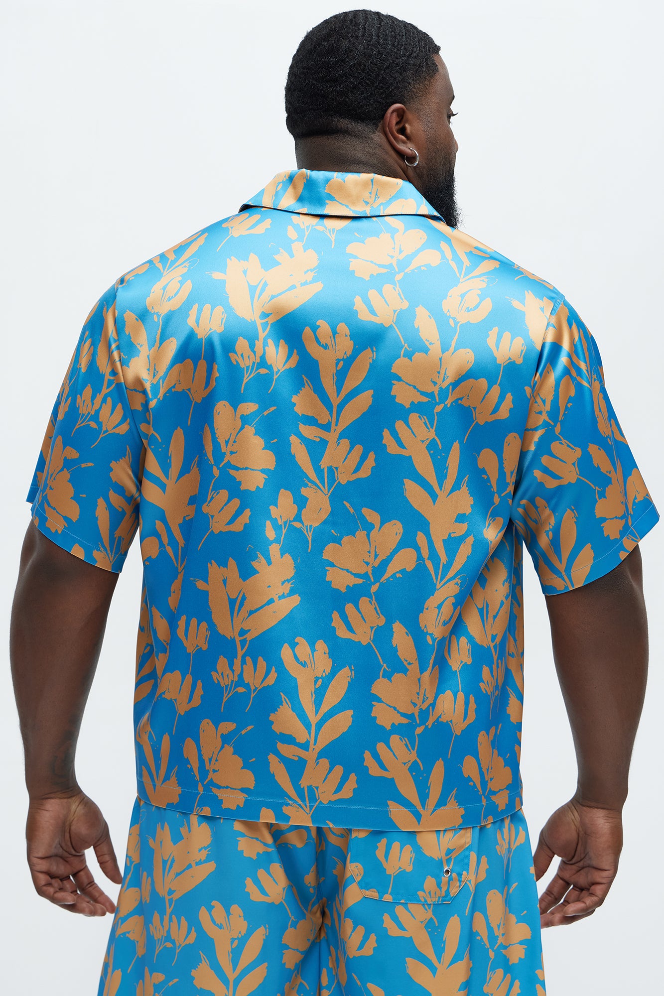 Bloom Off Printed Cuban Collar Shirt - Blue/combo - Image 8
