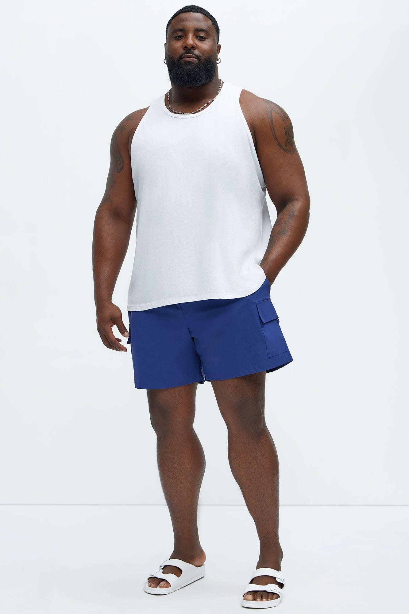 Caleb Cargo Swim Classic Trunk - Navy - Image 6