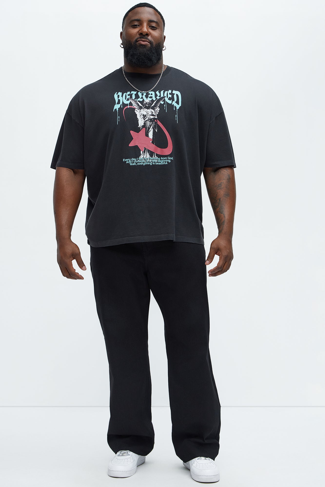 Betrayed Unforgettable Oversized Short Sleeve Tee - Black - Image 5