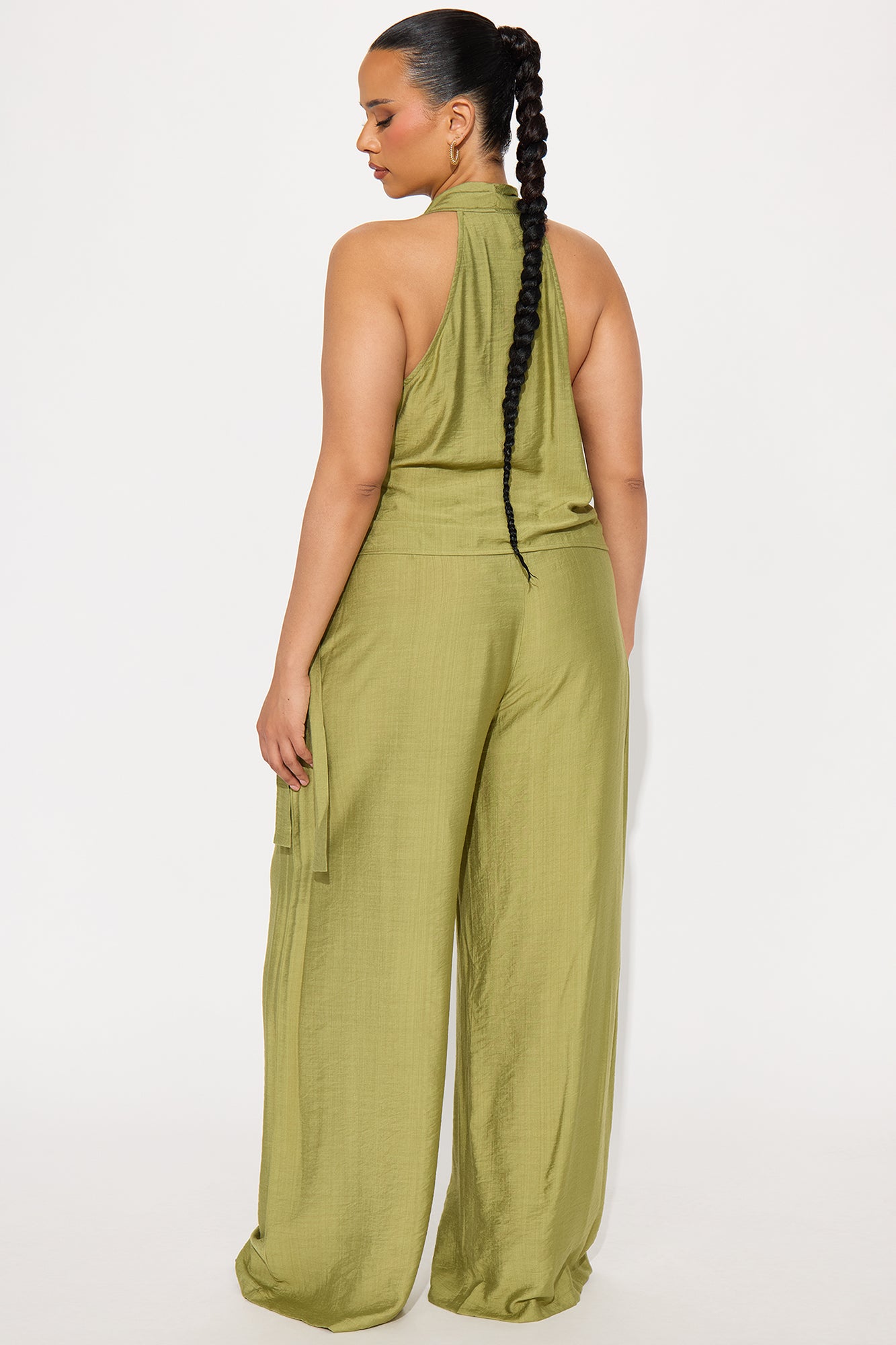 Kendra Surplice Pant Set - Sage - Image 6