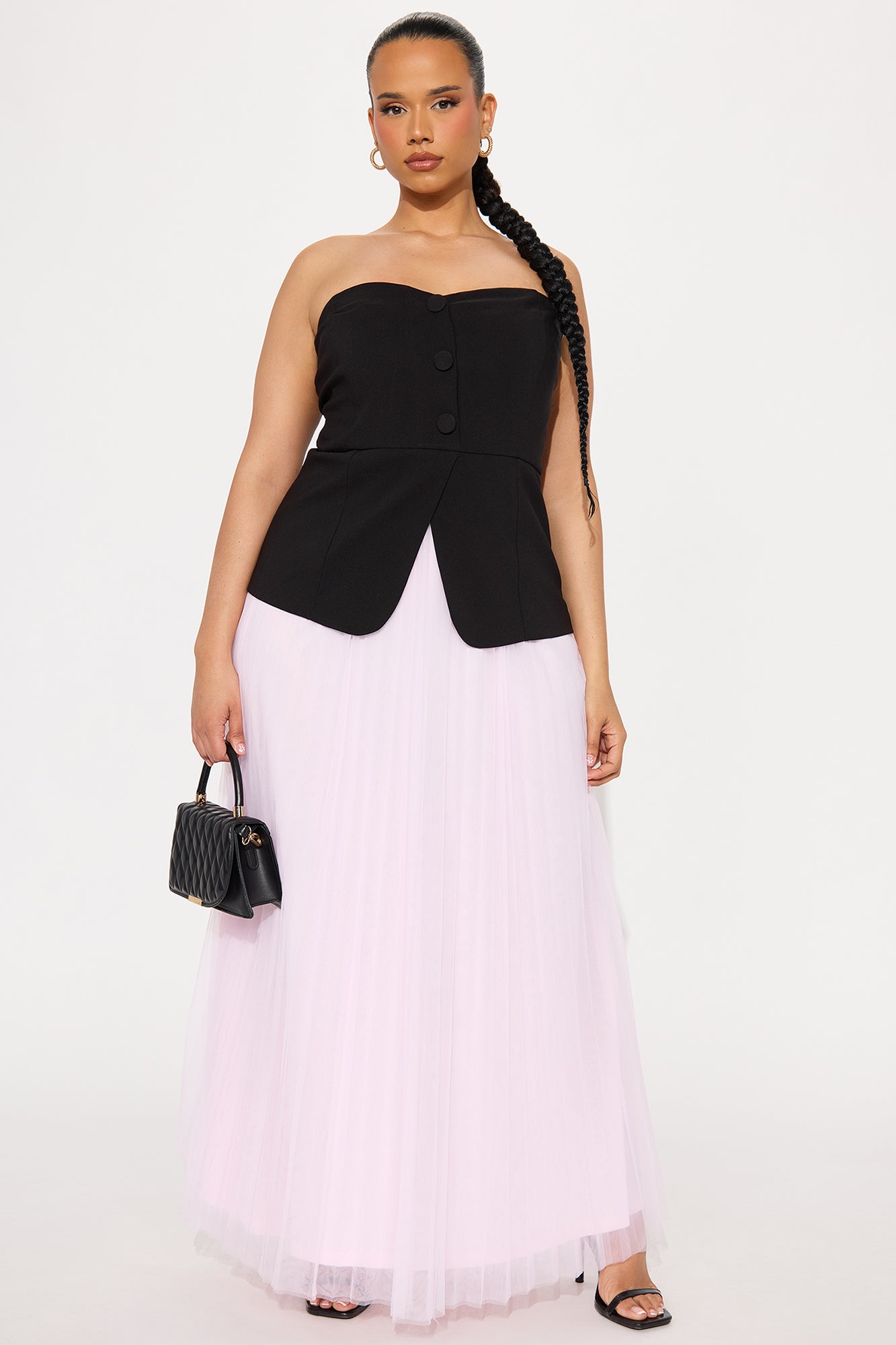 Good Impression Maxi Dress - Black/Pink - Image 4