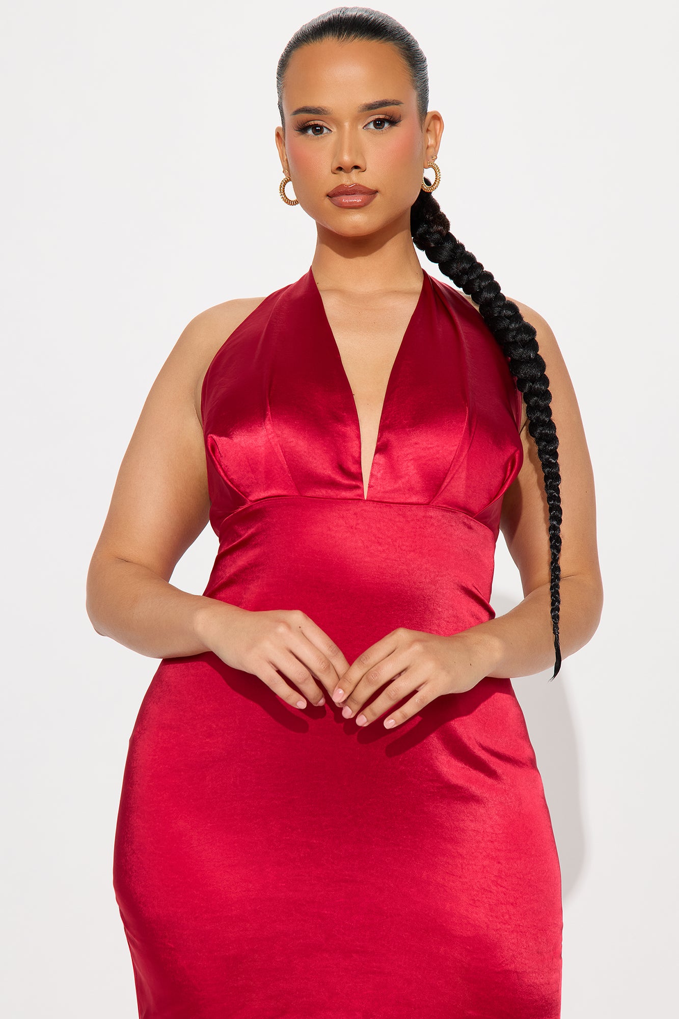 Seleste Satin Gown - Wine - Image 8