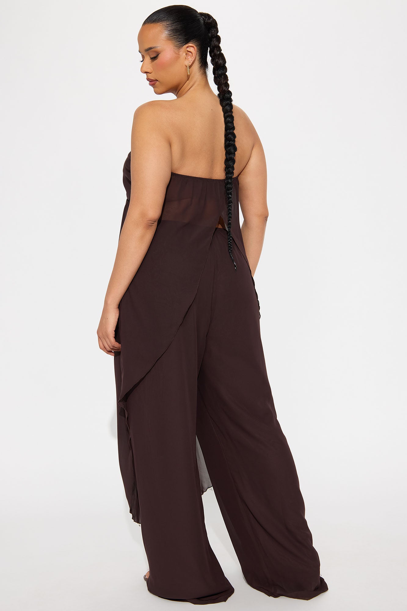 Coastal Elegance Pant Set - Brown - Image 6