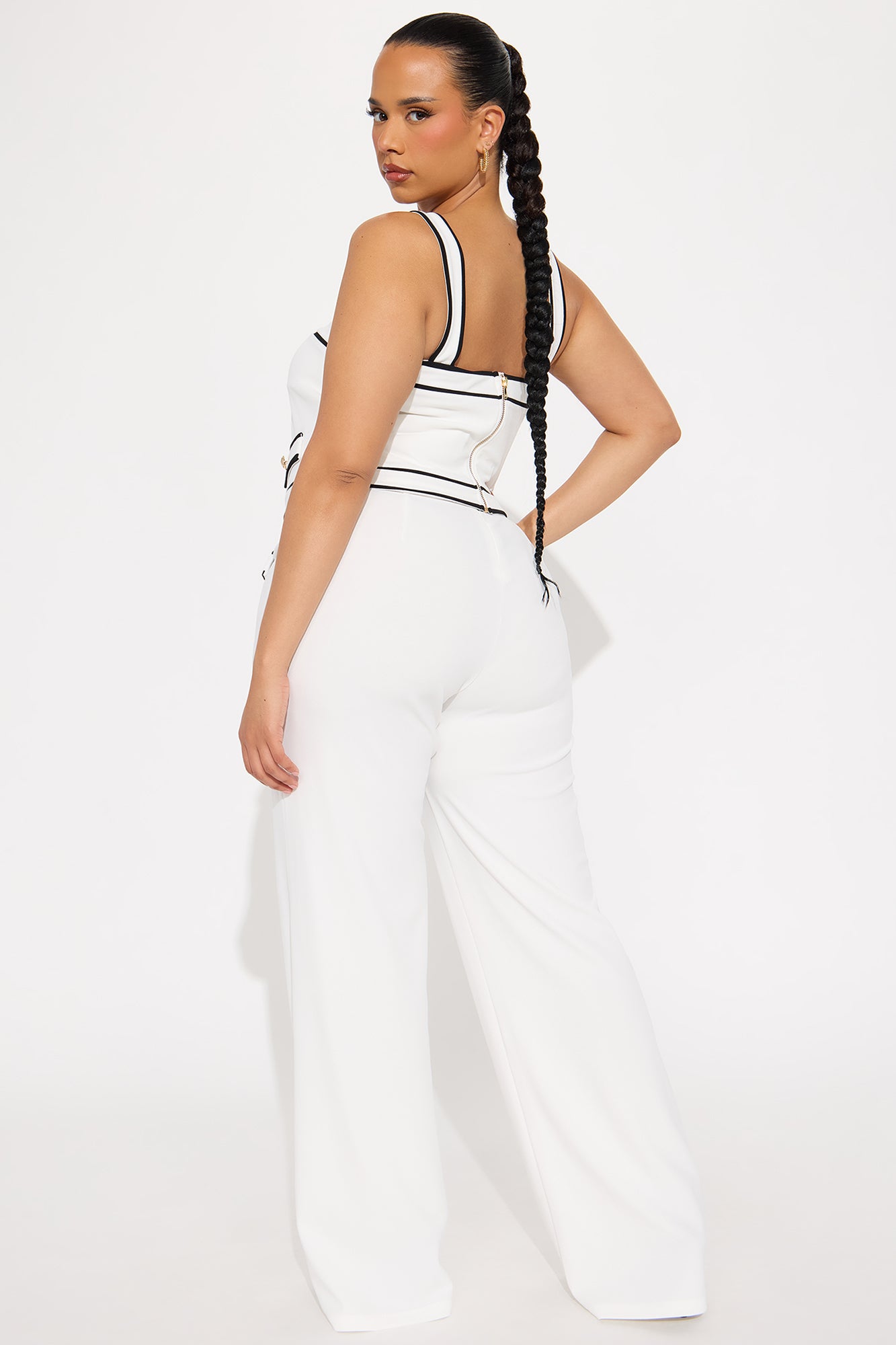 Audrina Pant Set - White/Black - Image 6