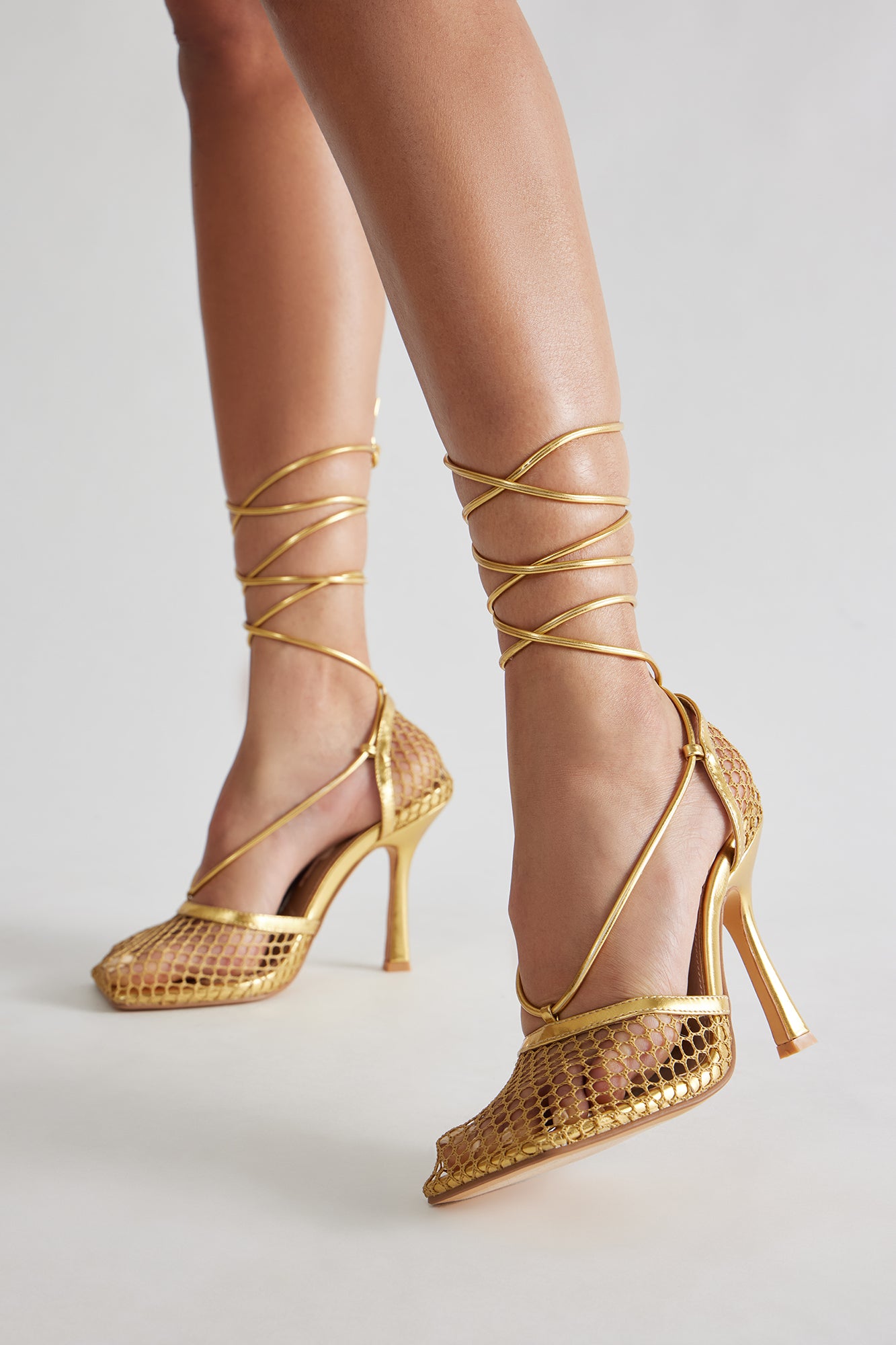 Always Remember Me Mesh Pumps - Gold - Image 4