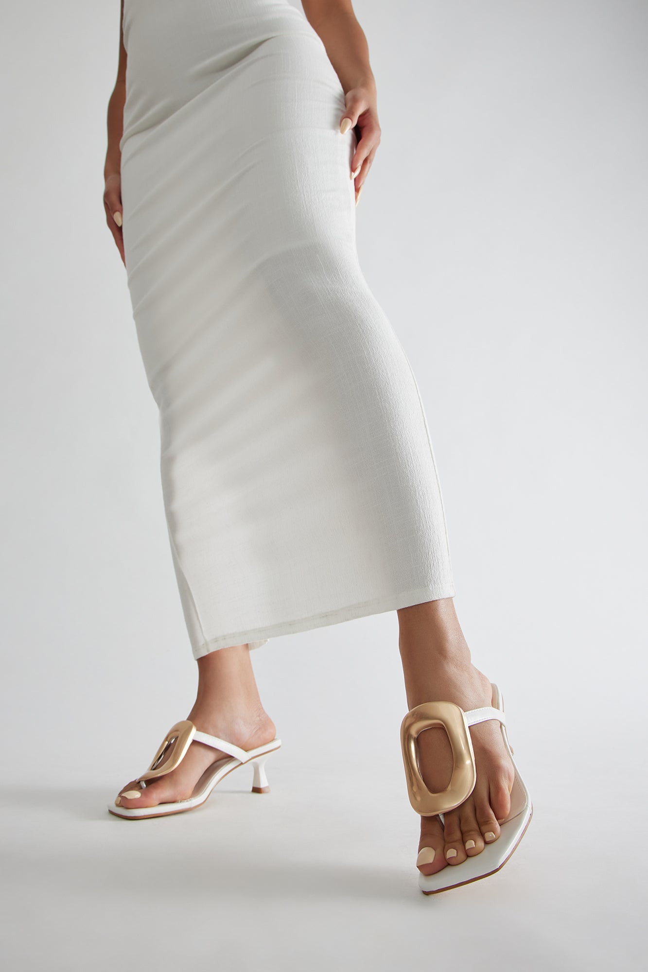 Switching Up On You Heeled Mules - White - Image 4