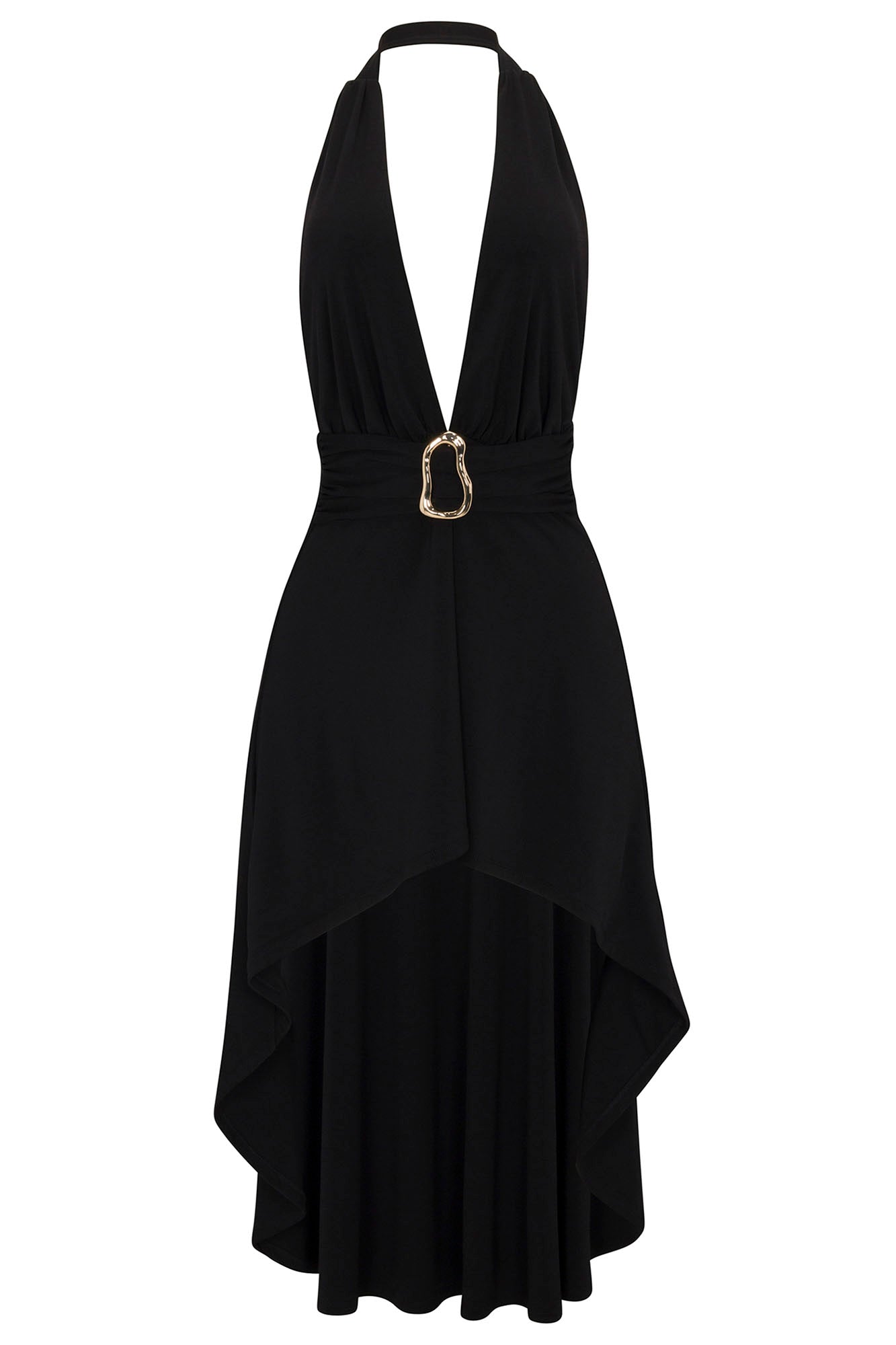 Harper High Low Mini Dress - Black - Image 5