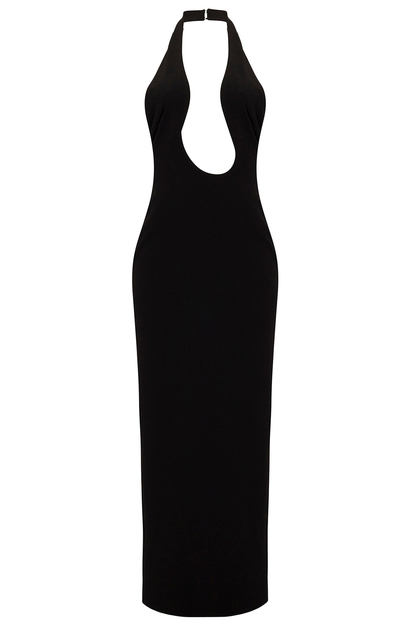 Isabella Plunge Maxi Dress - Black - Image 6