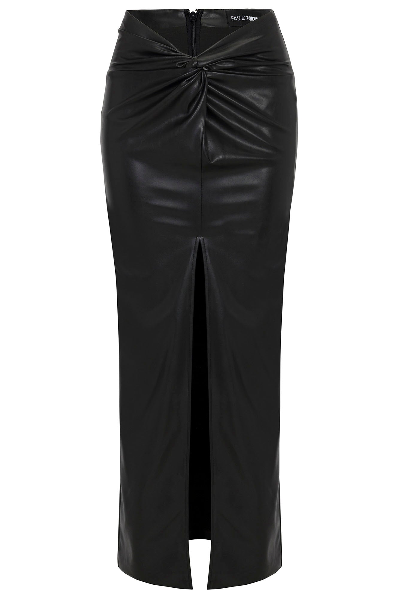 Estelle Faux Leather Maxi Skirt - Black - Image 5