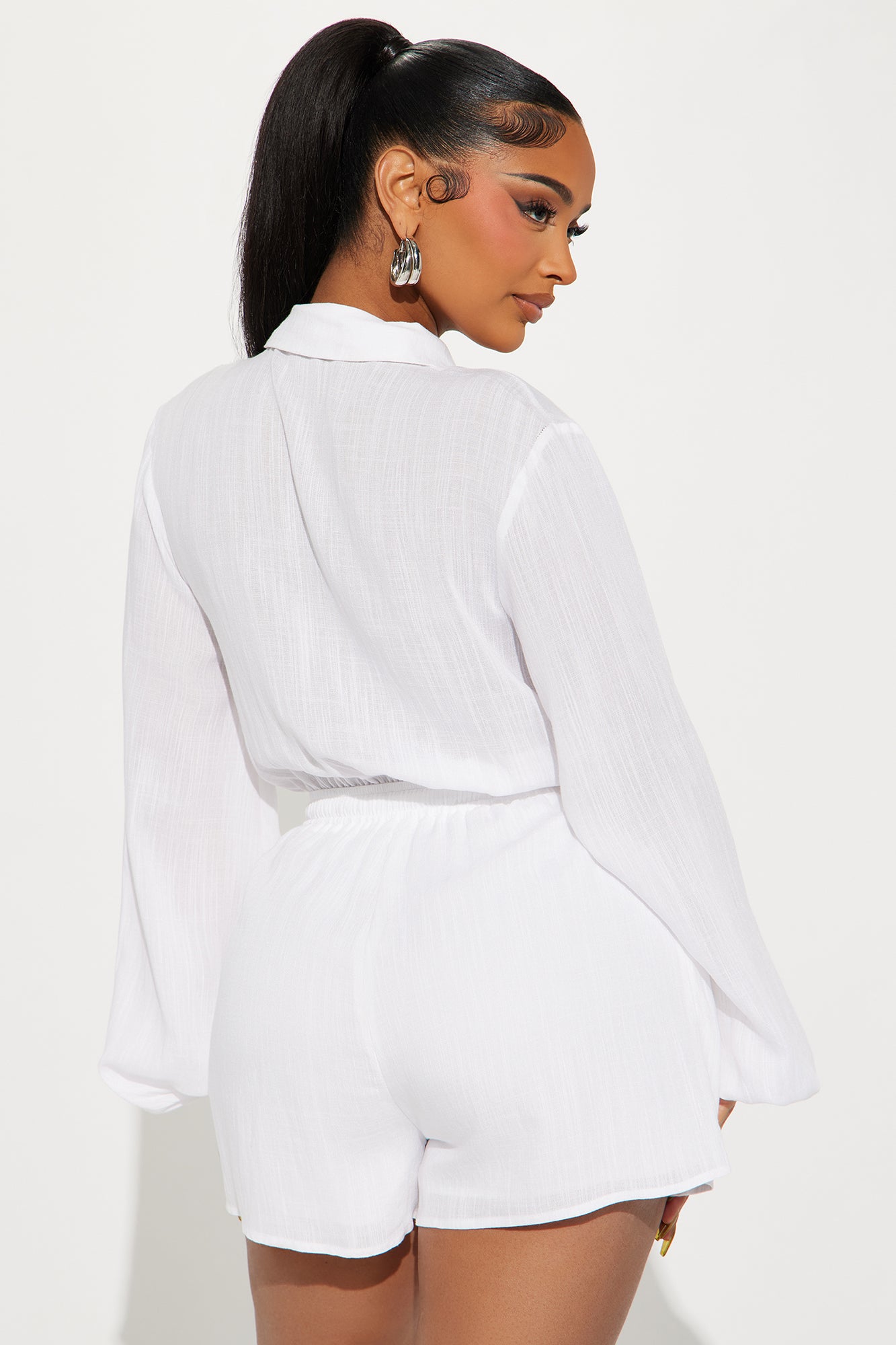 Hamptons Linen Romper - White - Image 3