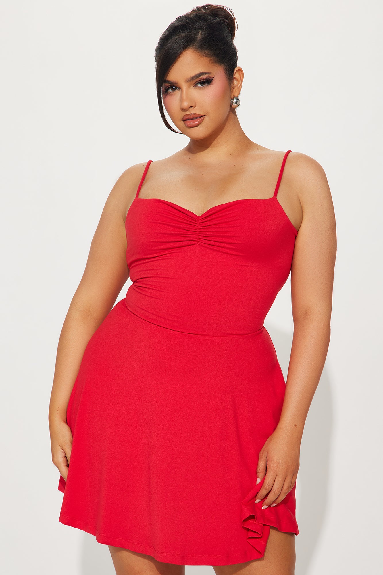 Adriana Essential Mini Dress - Red - Image 5