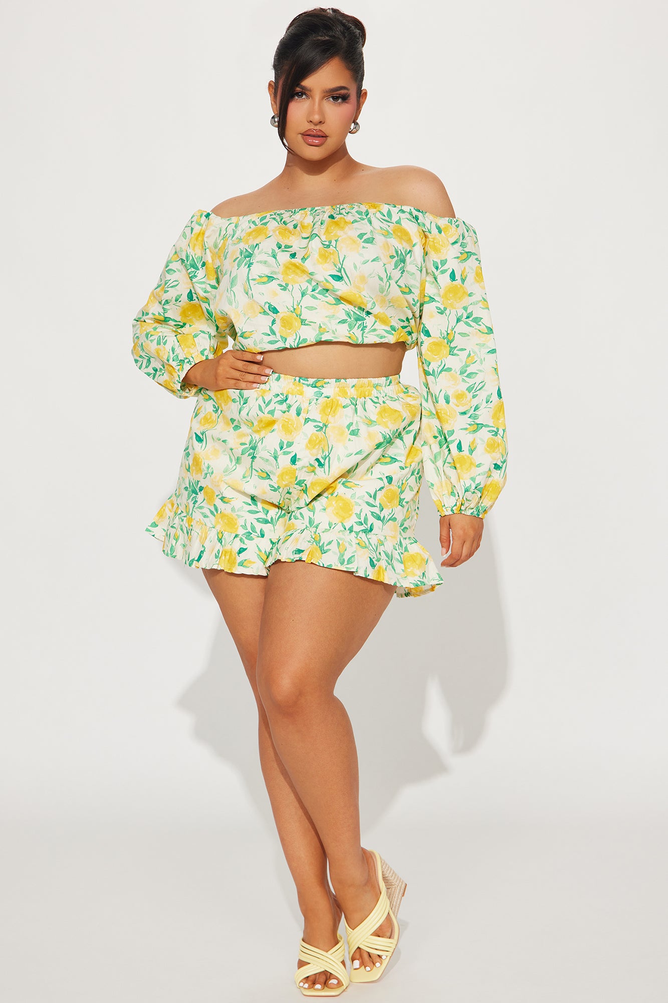 Mollie Short Set - Yellow/combo - Image 4