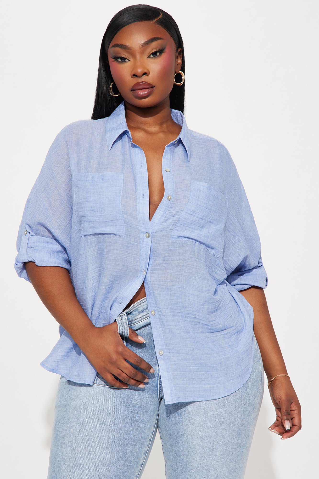 Alina Shirt - Blue - Image 4