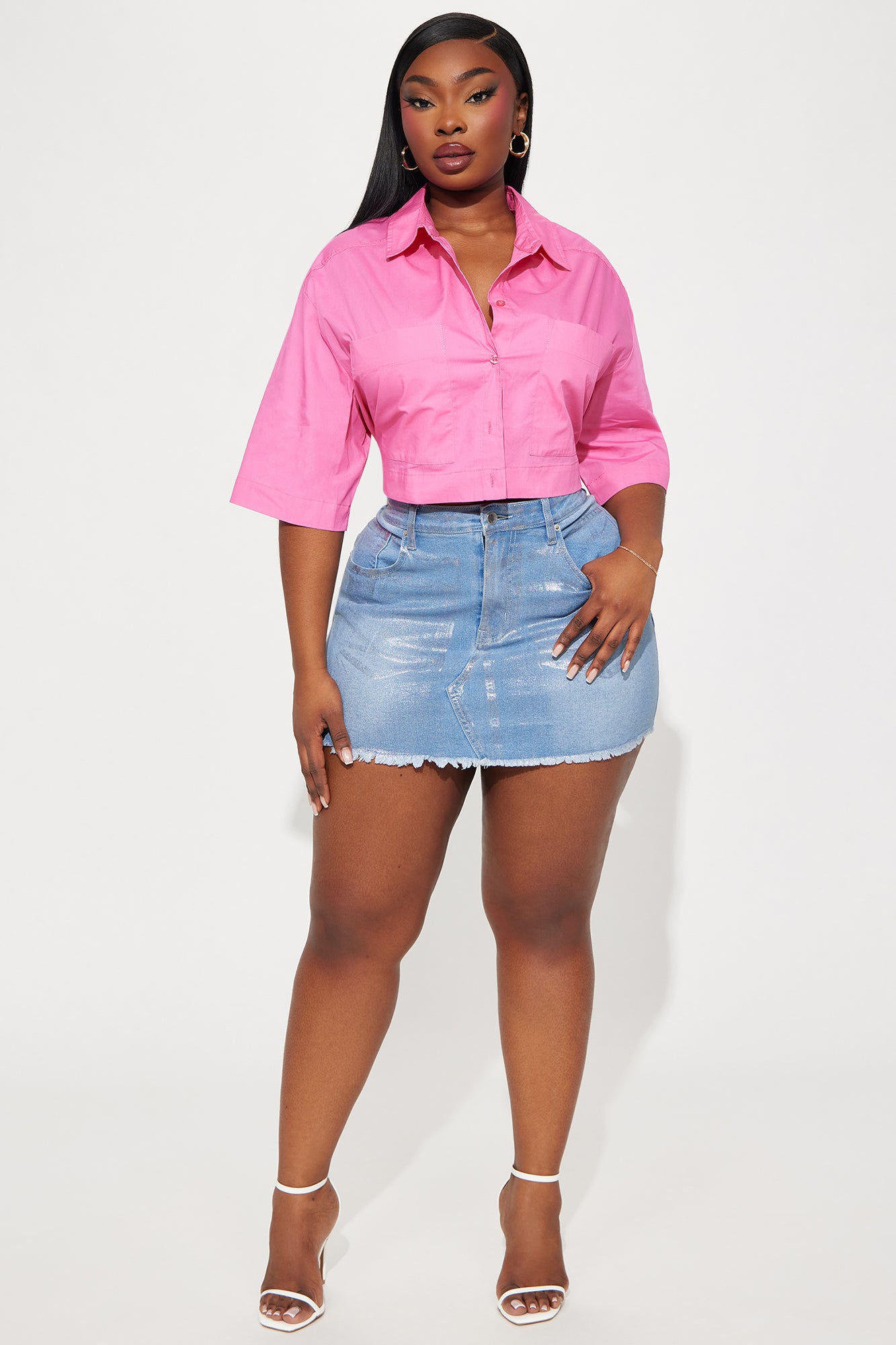Busy Weekends Poplin Shirt - Hot Pink - Image 5