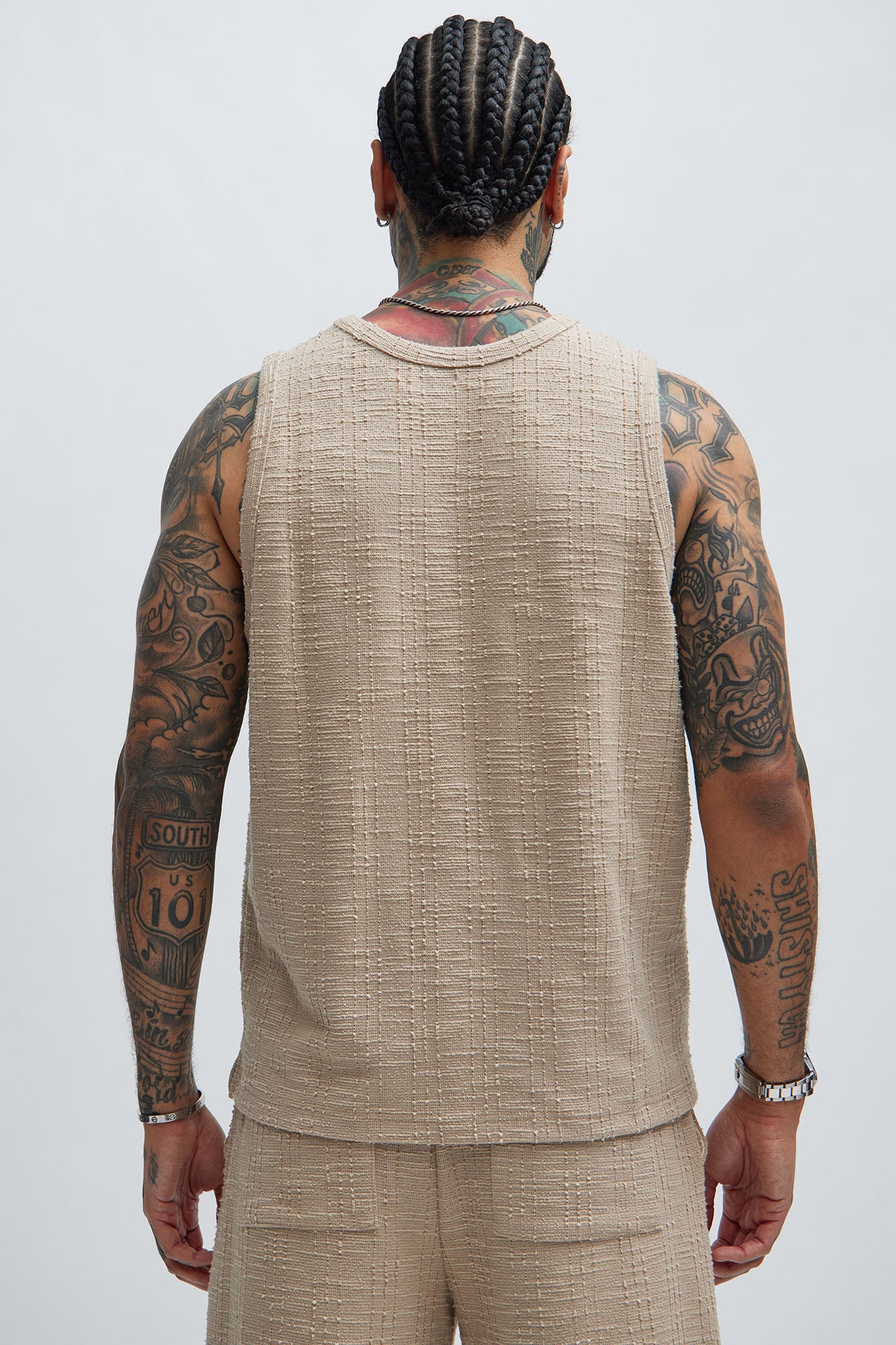 Jordan Textured Tank Top - Tan - Image 4