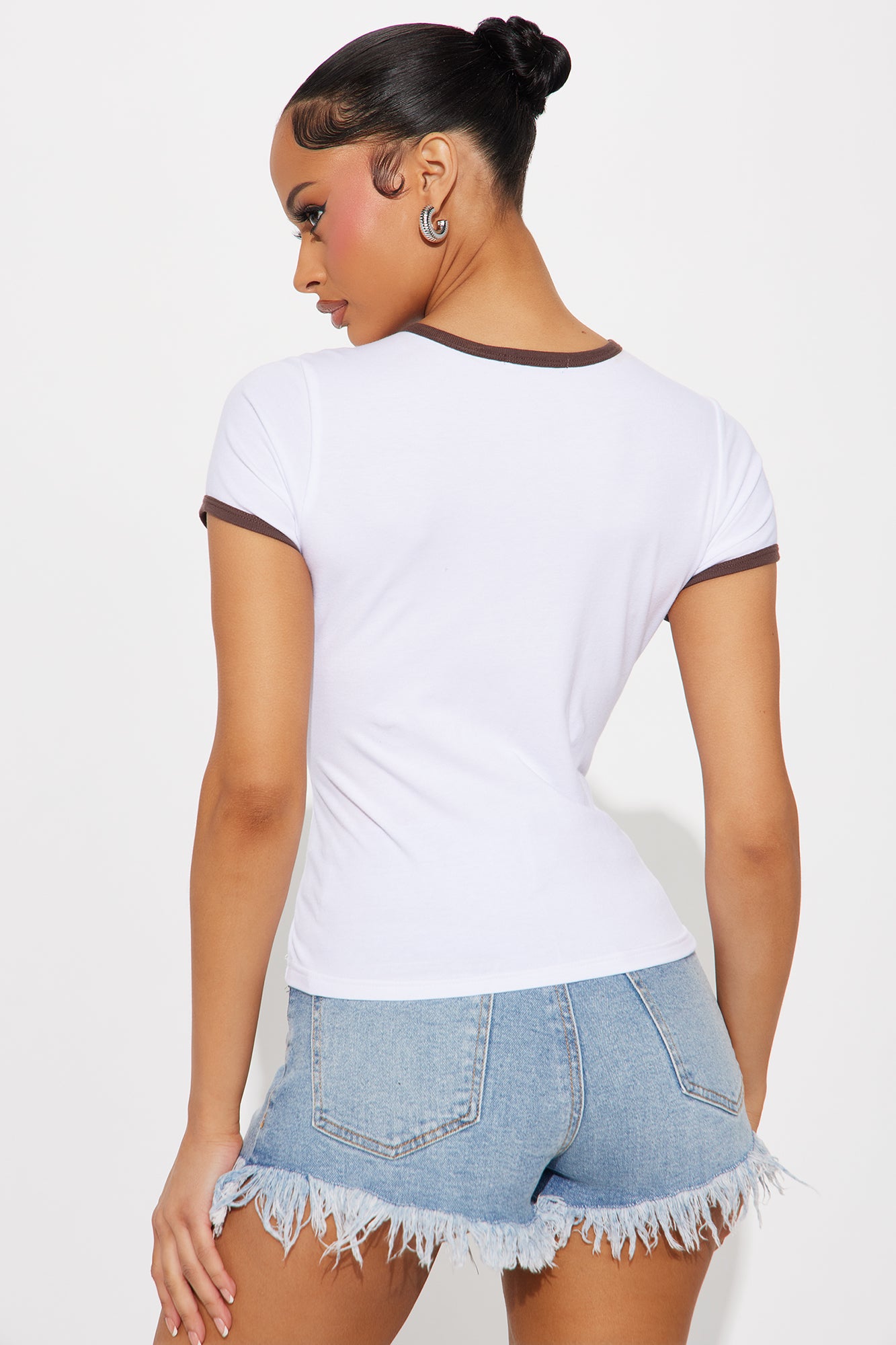 Wild West Ringer Baby Tee - White/combo - Image 3