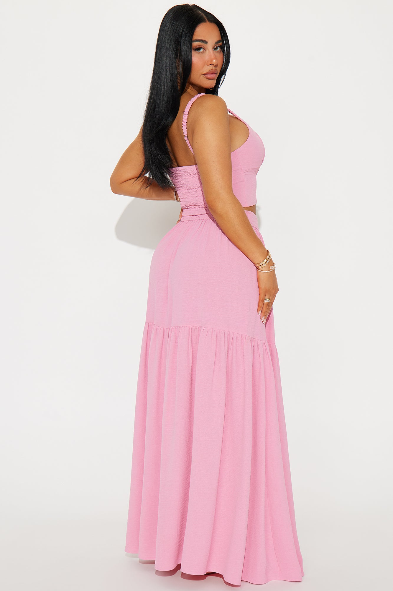 Country Belle Maxi Skirt Set - Pink - Image 3