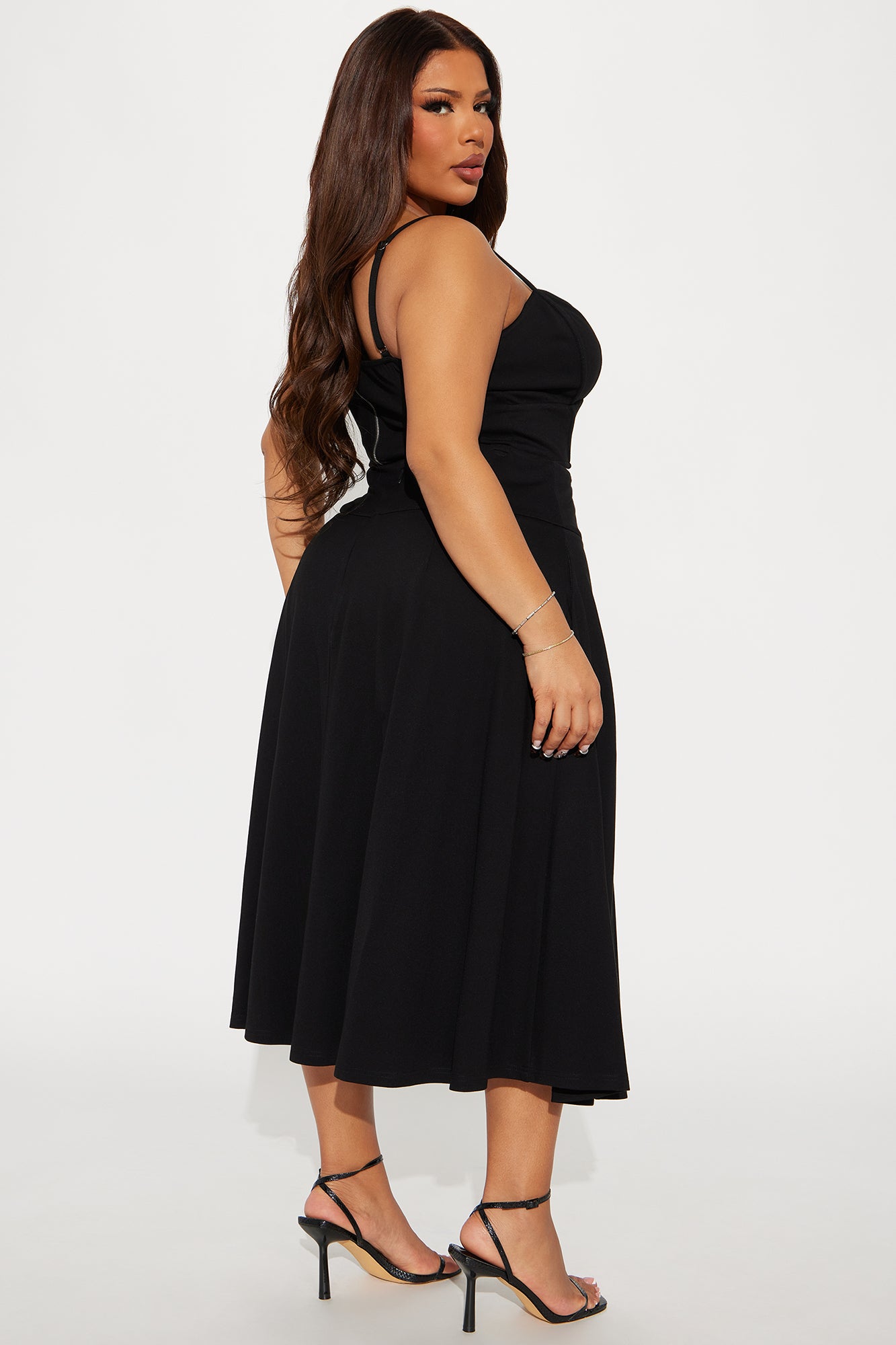 Bubbly Nights Midi Skirt Set - Black - Image 6