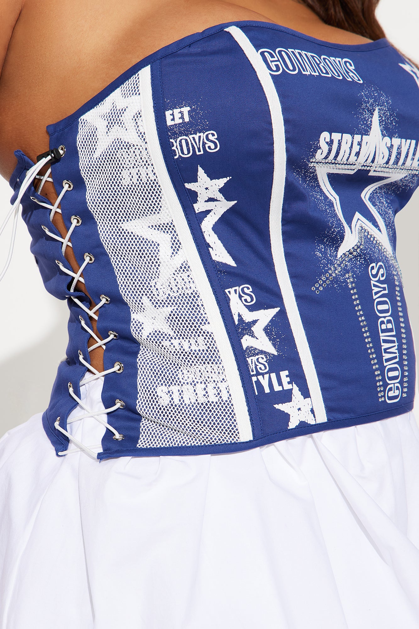 All Star Player Corset Top - Royal/combo - Image 6