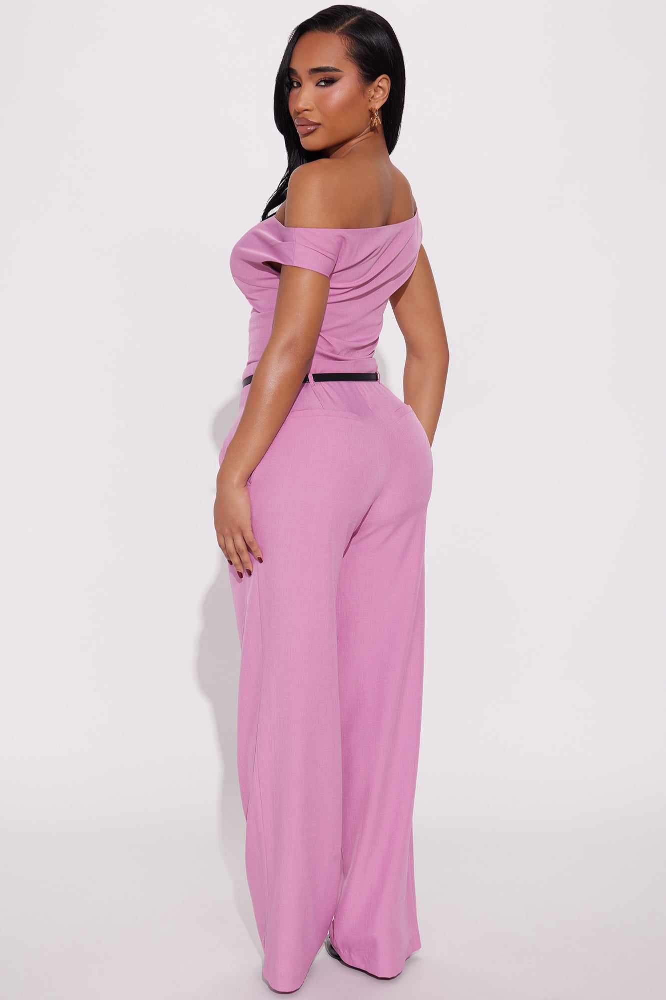 Carmela Off Shoulder Pant Set - Light Pink - Image 3