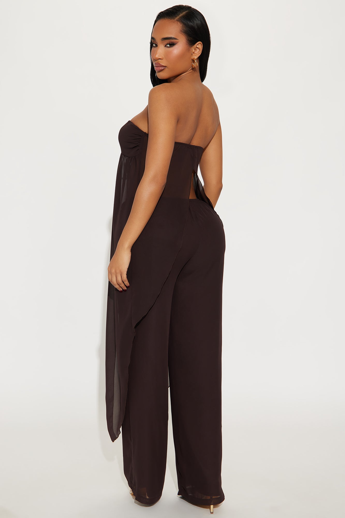 Coastal Elegance Pant Set - Brown - Image 3