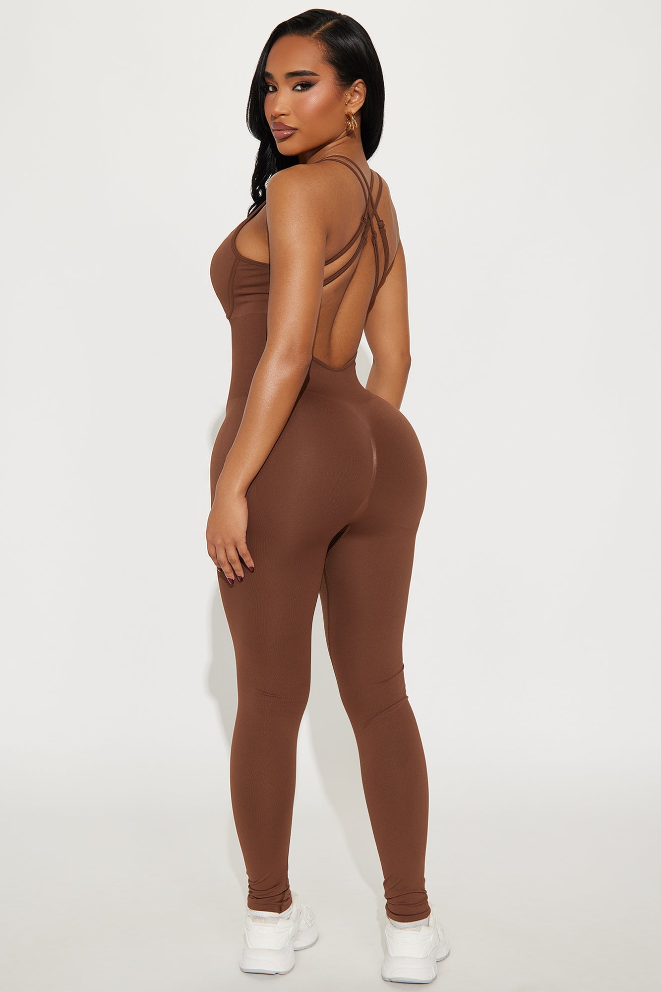 Much Attitude Seamless Active Jumpsuit - Mocha - Image 3