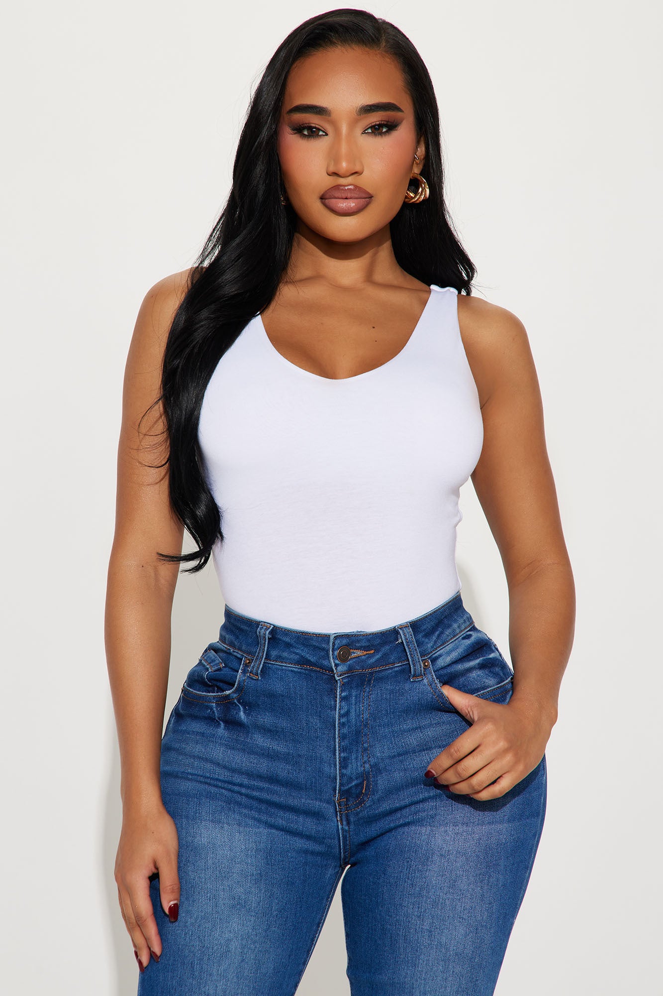 Savannah Double Lined Jersey Bodysuit - White - Image 3