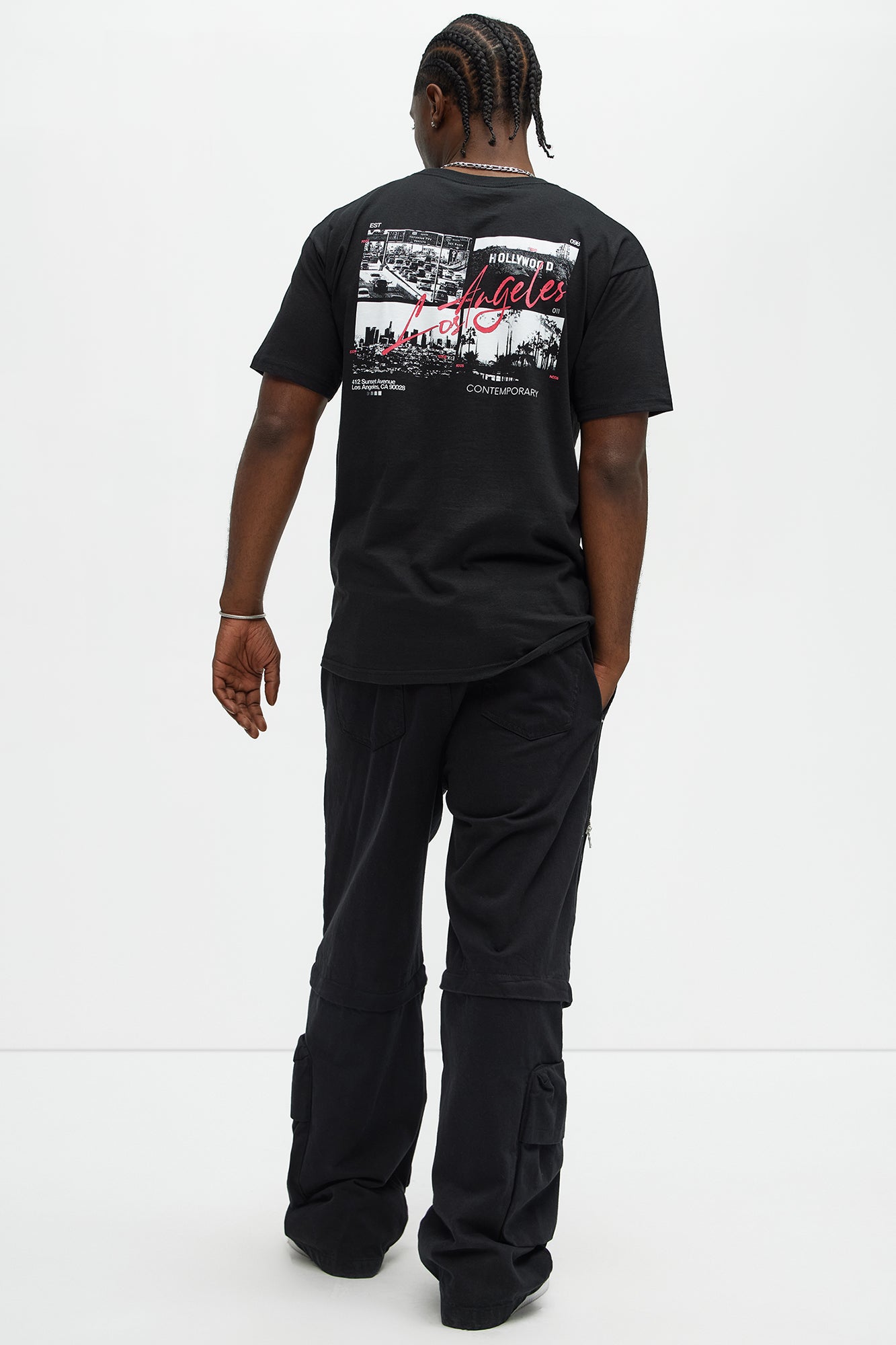 Sunset Ave LA Short Sleeve Tee - Black - Image 4