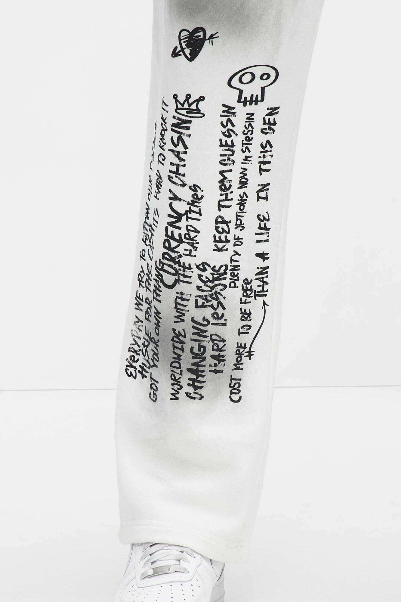 Tyson Wild Heart Straight Sweatpants - White - Image 3