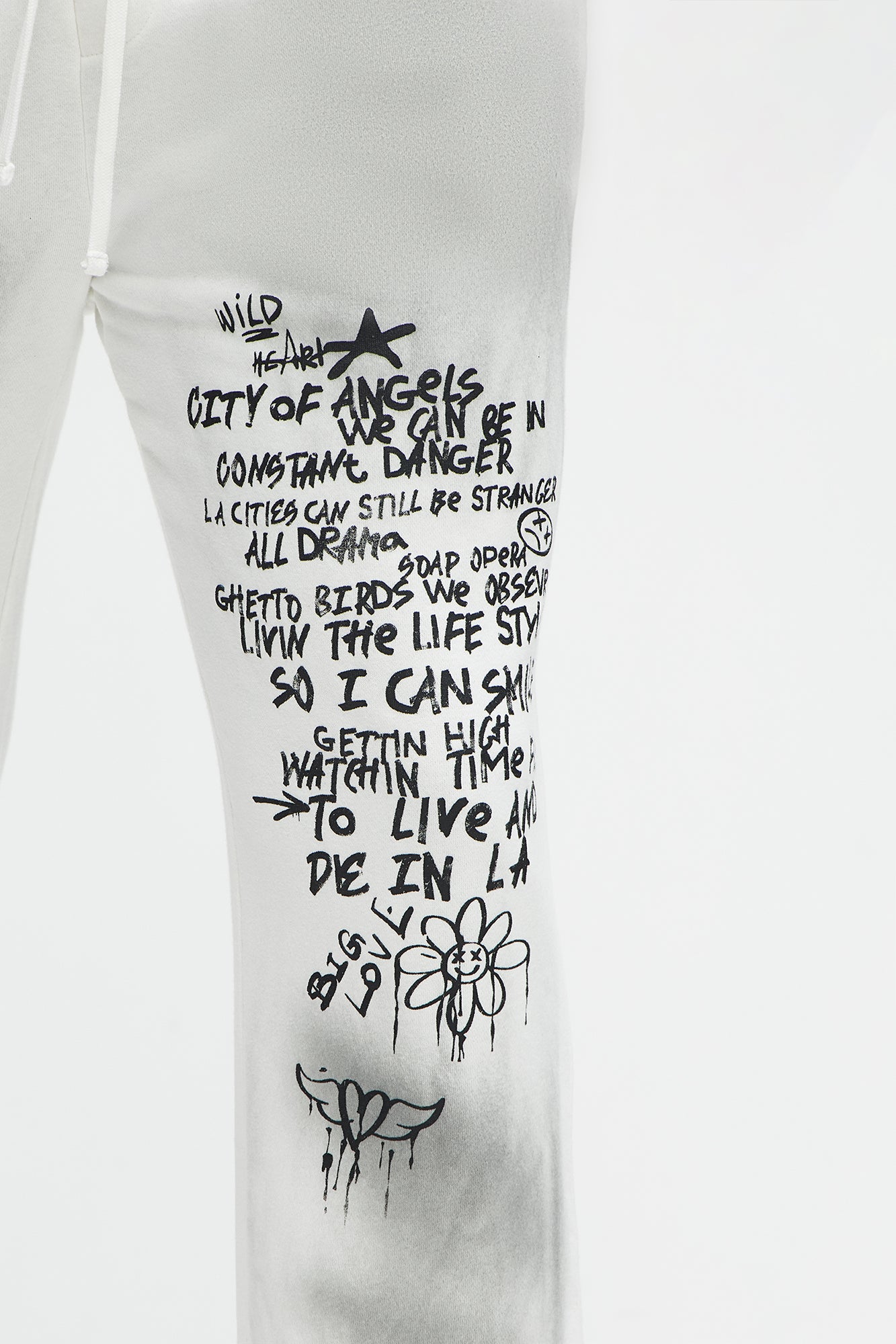 Tyson Wild Heart Straight Sweatpants - White - Image 4