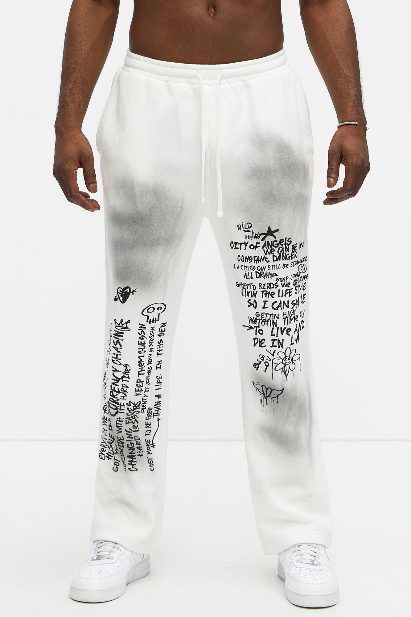Tyson Wild Heart Straight Sweatpants - White - Image 5