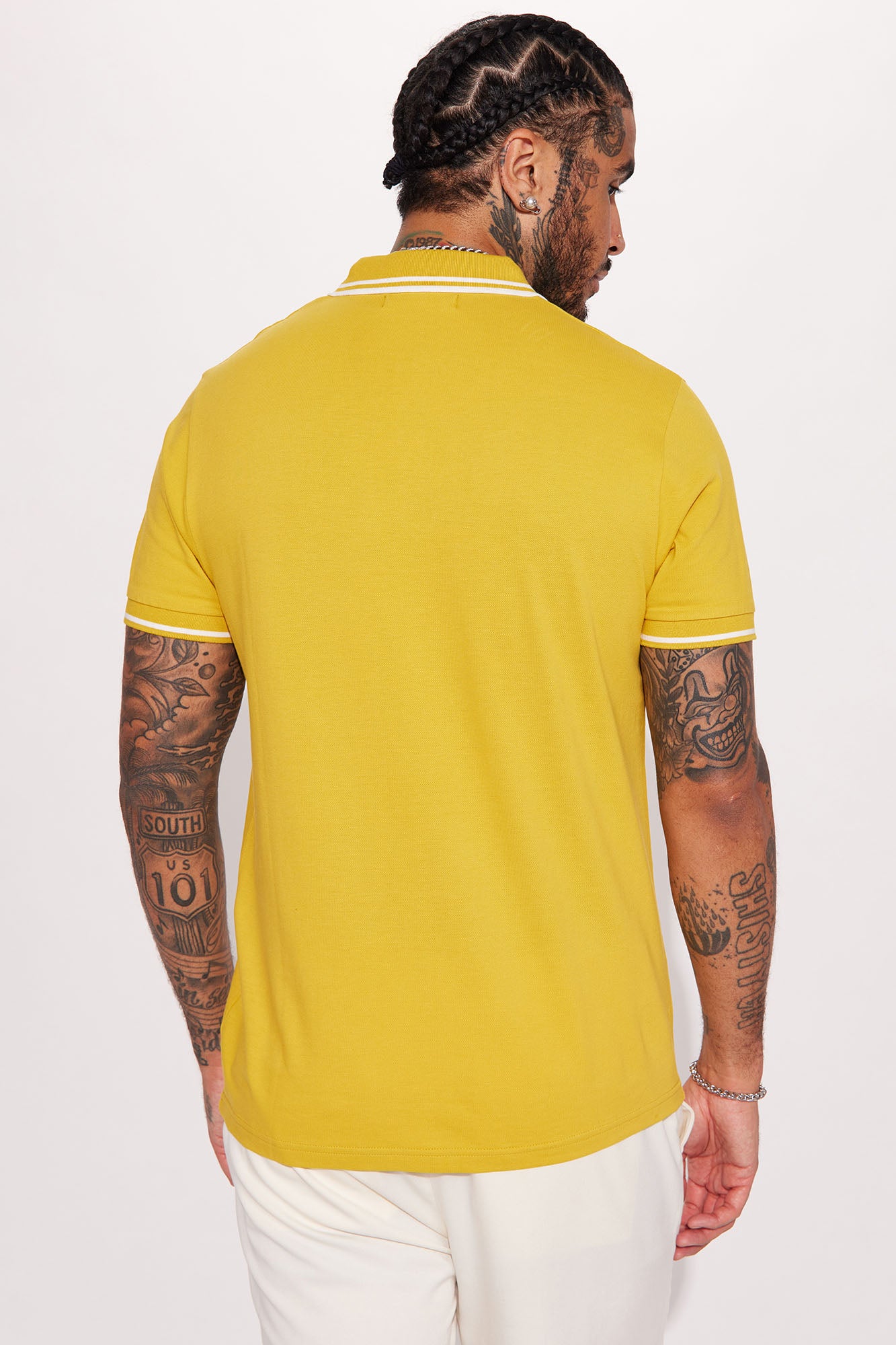 Wilson Short Sleeve Polo - Mustard - Image 4