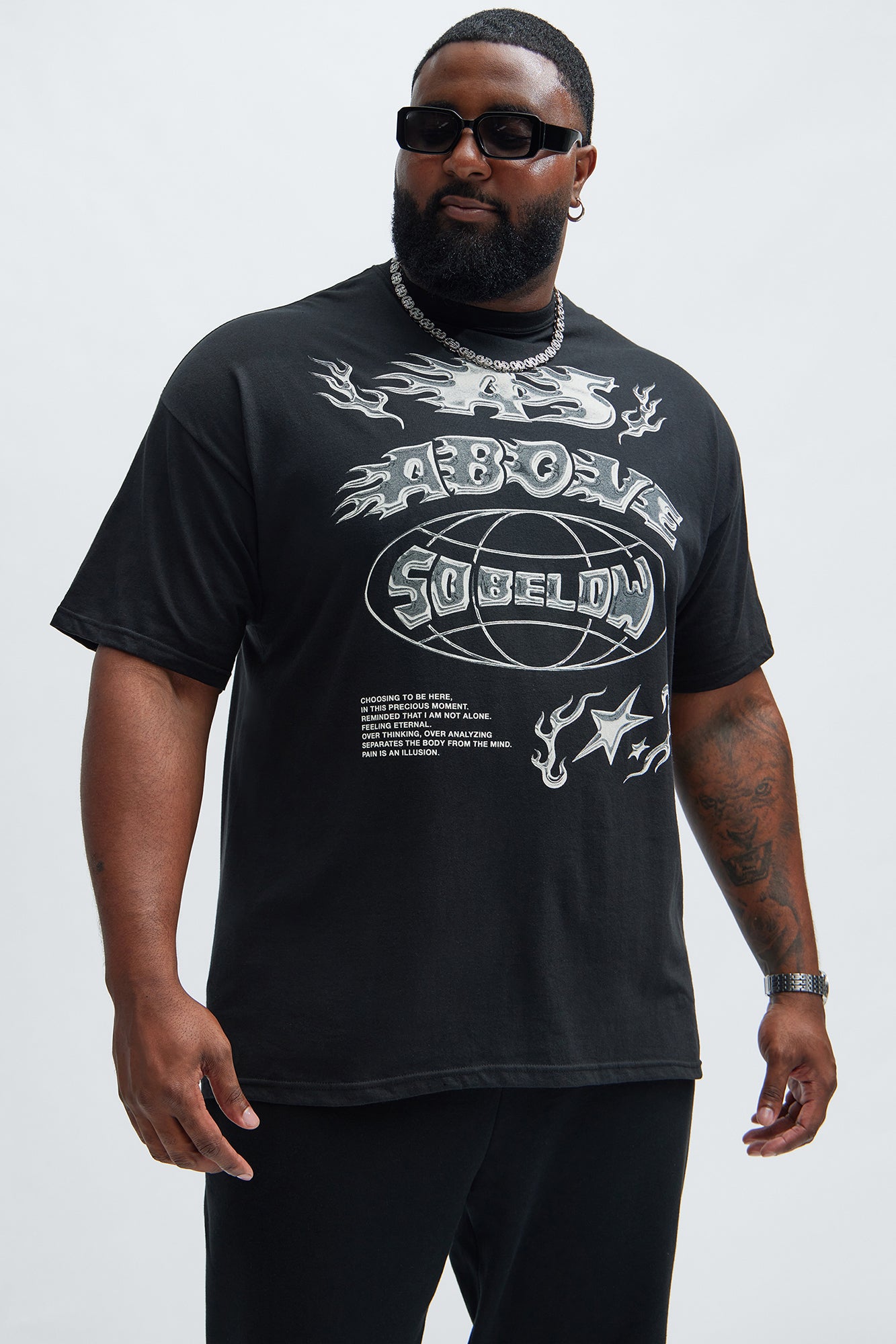 As Above So Below Short Sleeve Tee - Black - Image 4
