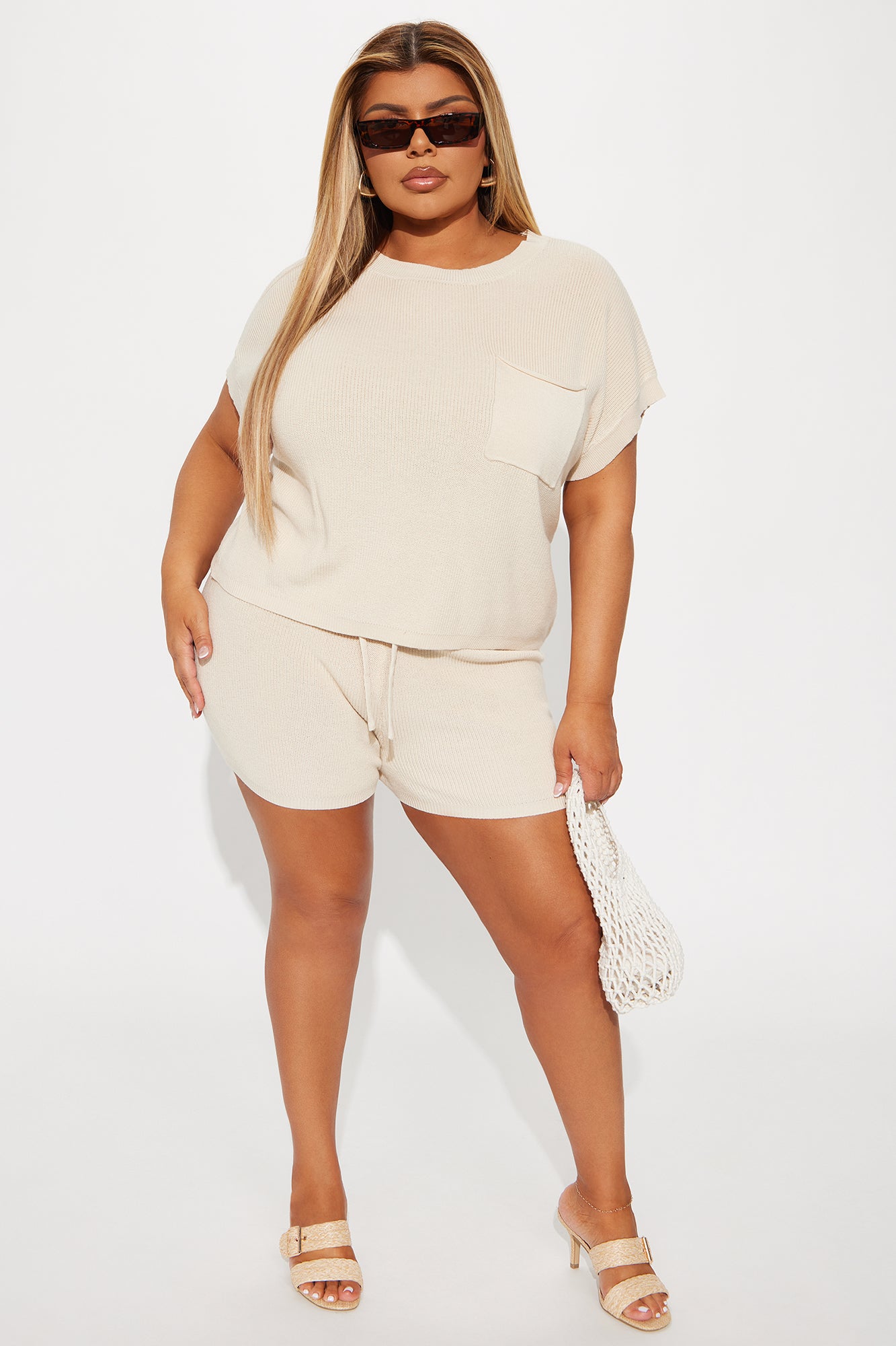 Skyler Sweater Short Set - Cream - Image 5