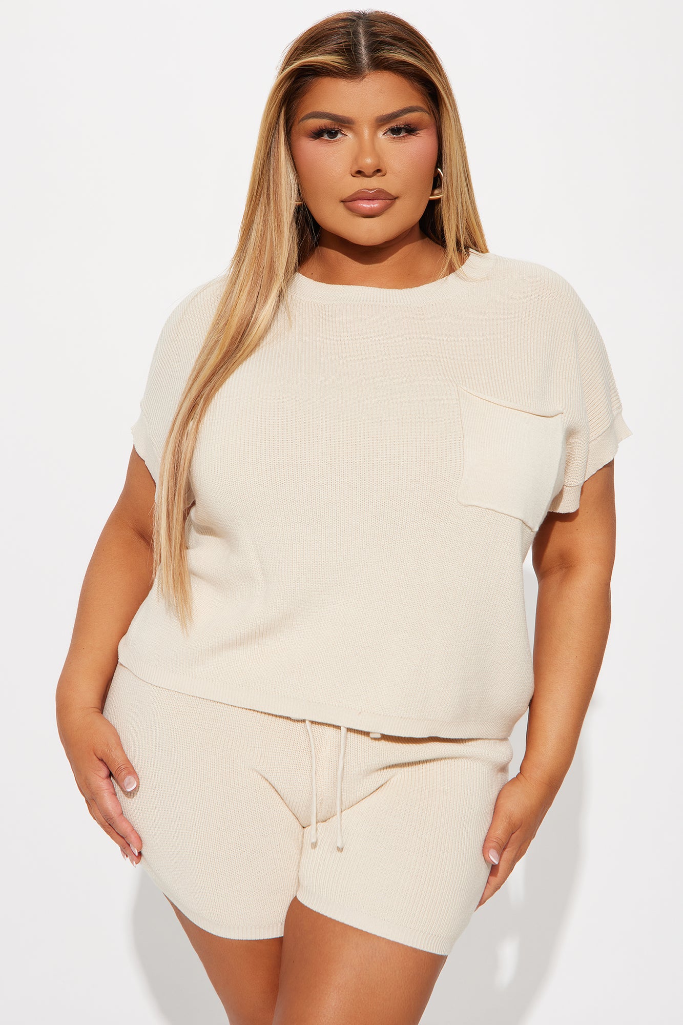 Skyler Sweater Short Set - Cream - Image 4