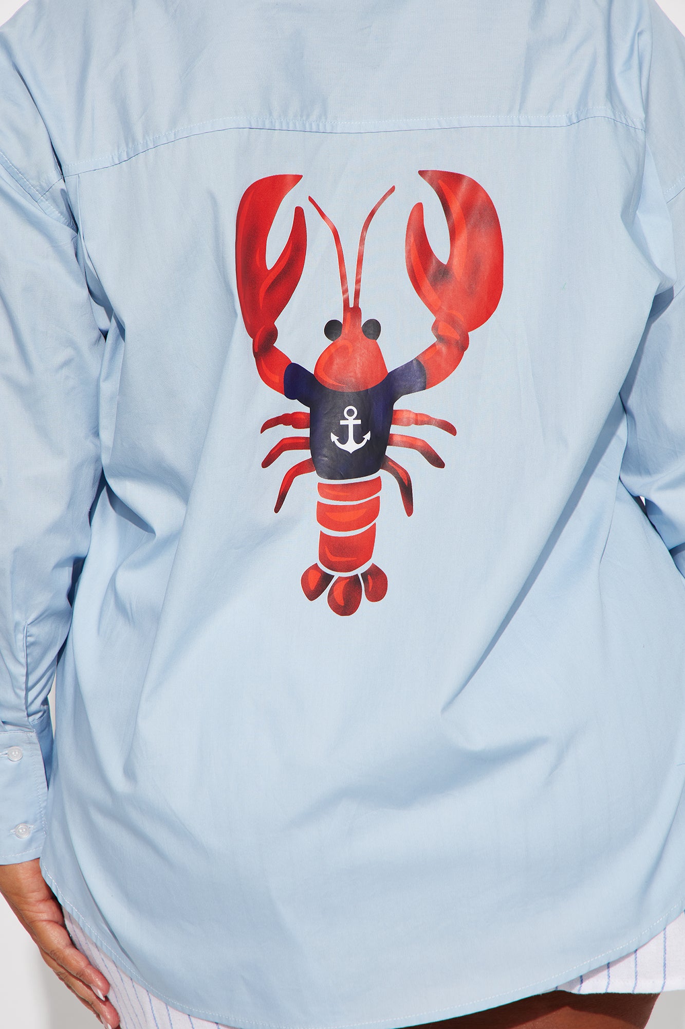 Seaside Lobster Poplin Shirt - Blue - Image 6