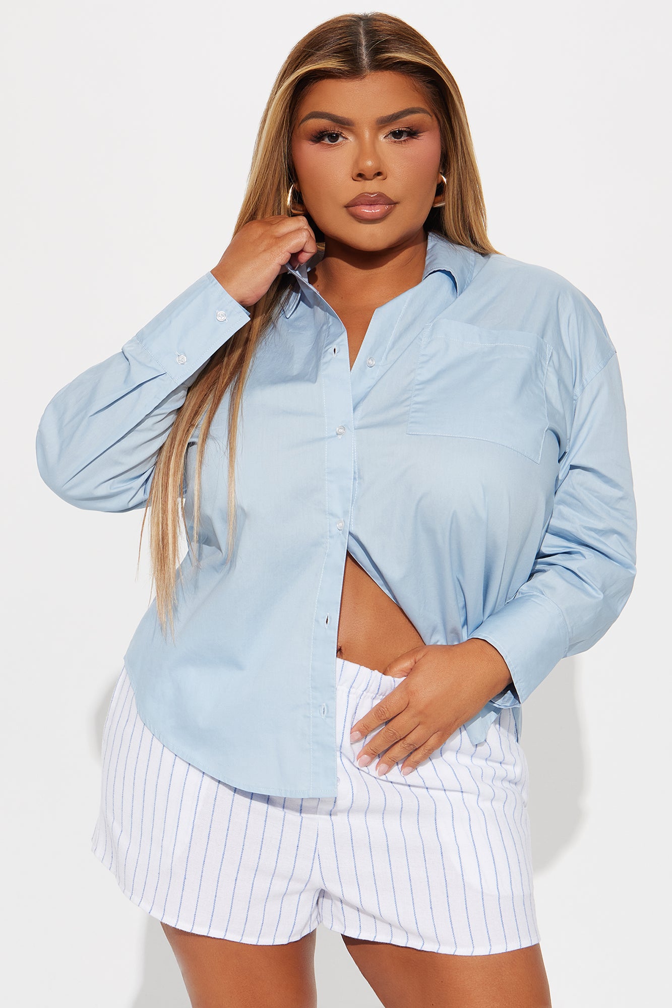 Seaside Lobster Poplin Shirt - Blue - Image 8