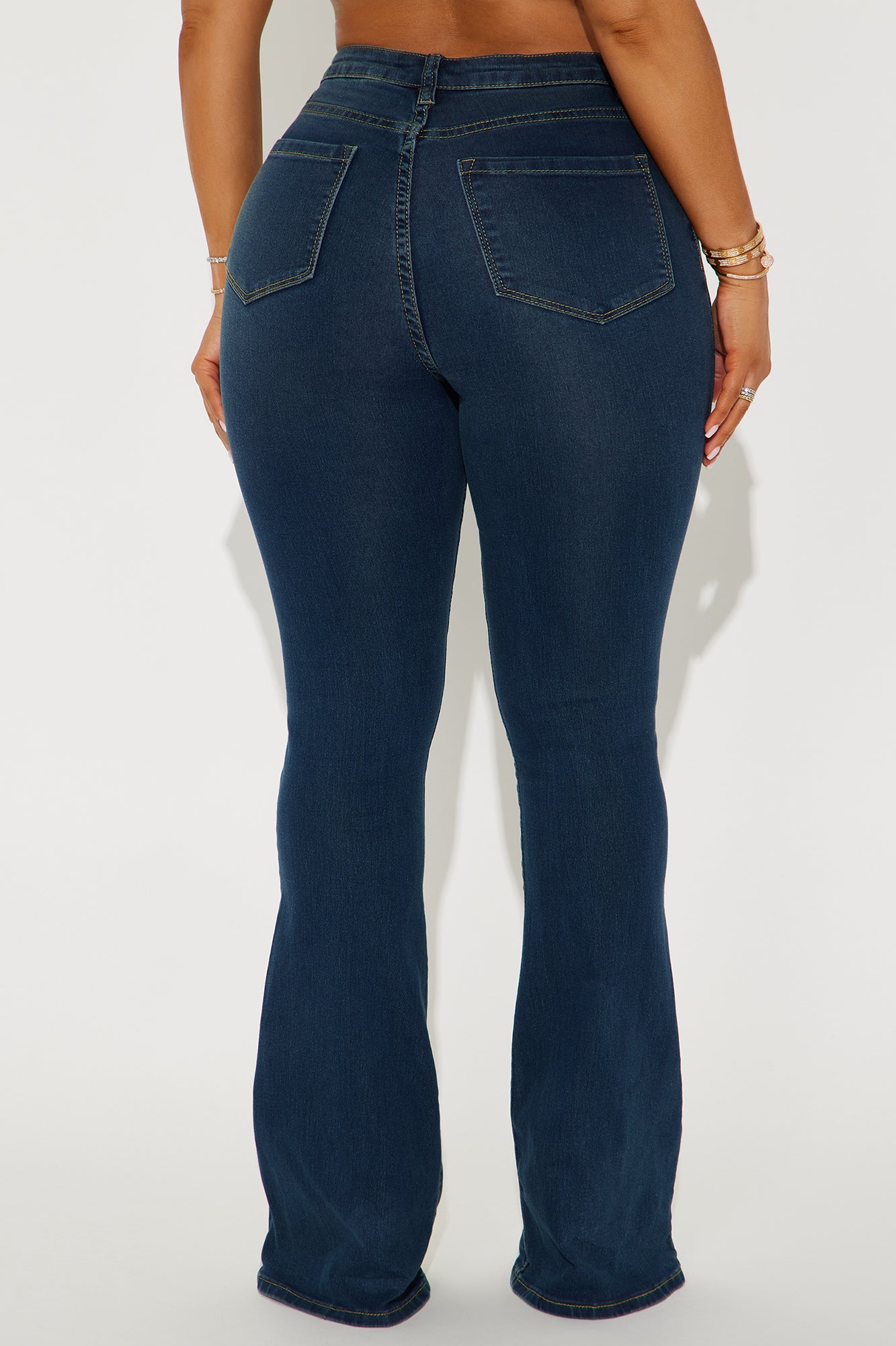 Beautiful Soul High Rise Flare Jeans - Dark Denim - Image 3