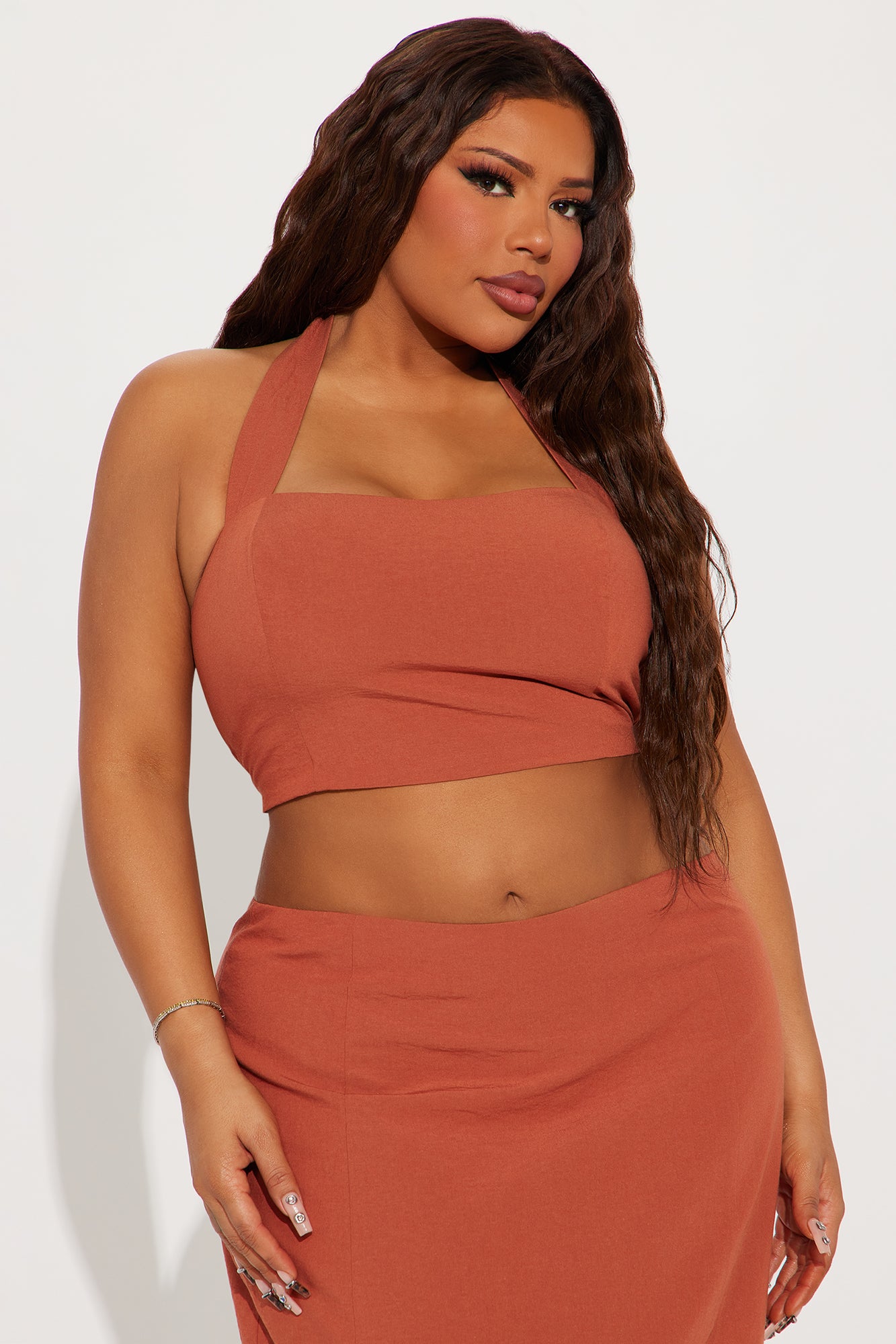 Sweet Life Linen Skirt Set - Rust - Image 5