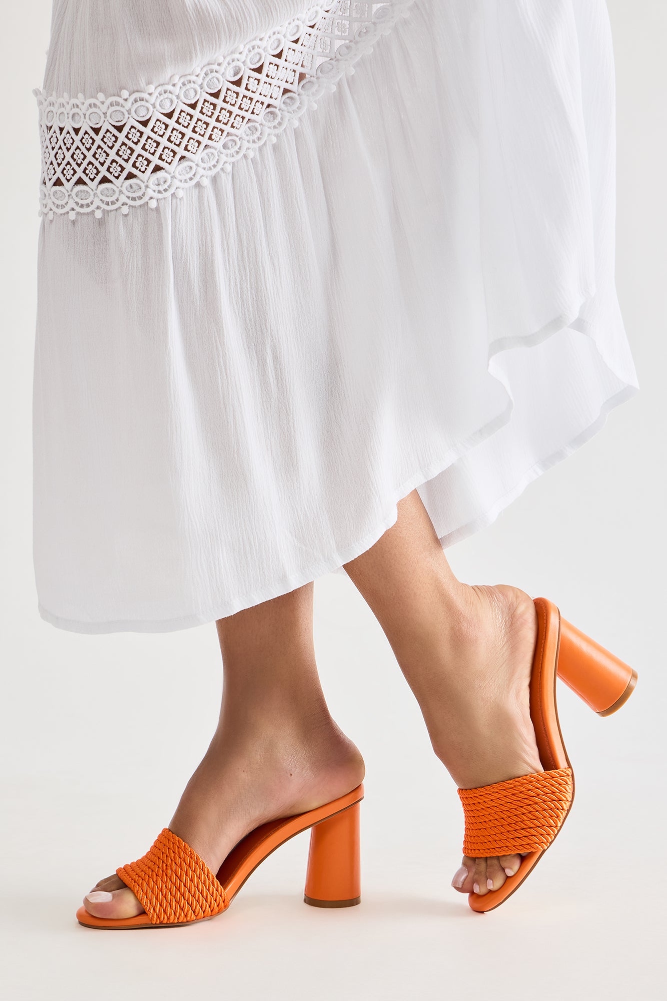 Mykonos Heeled Mules - Orange - Image 4