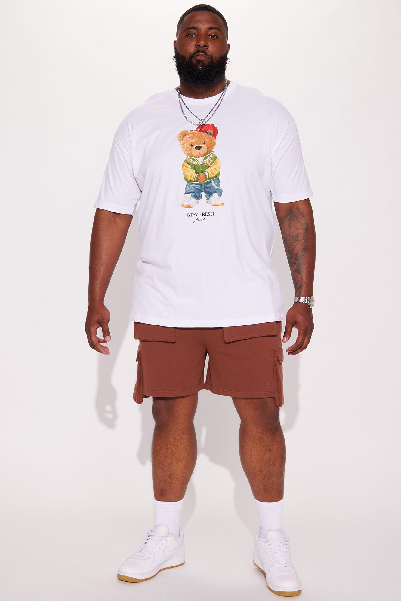 Stay Fresh Bear Short Sleeve Tee - White - Image 5