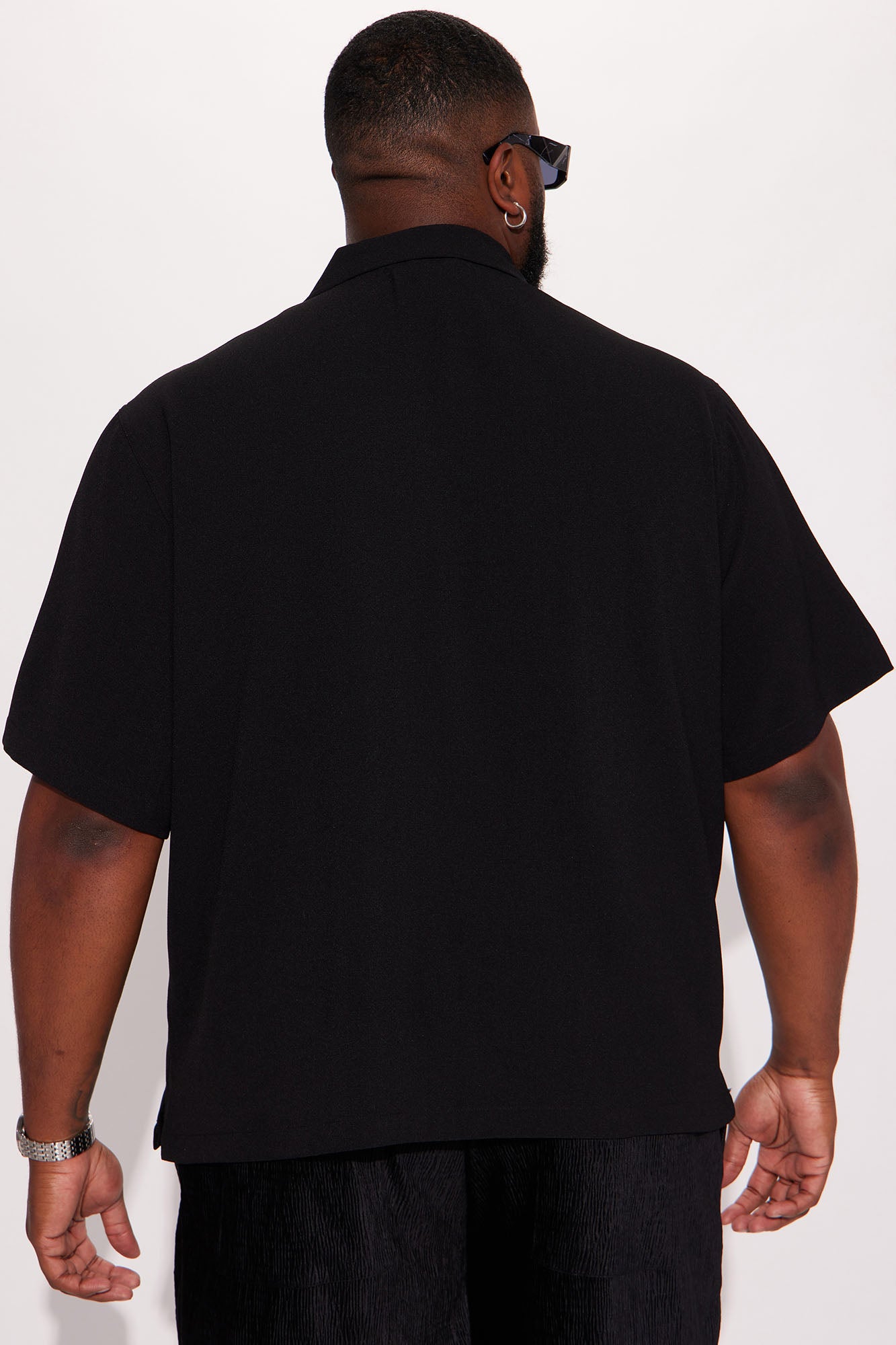 Golden Hour Short Sleeve Button Up - Black - Image 6