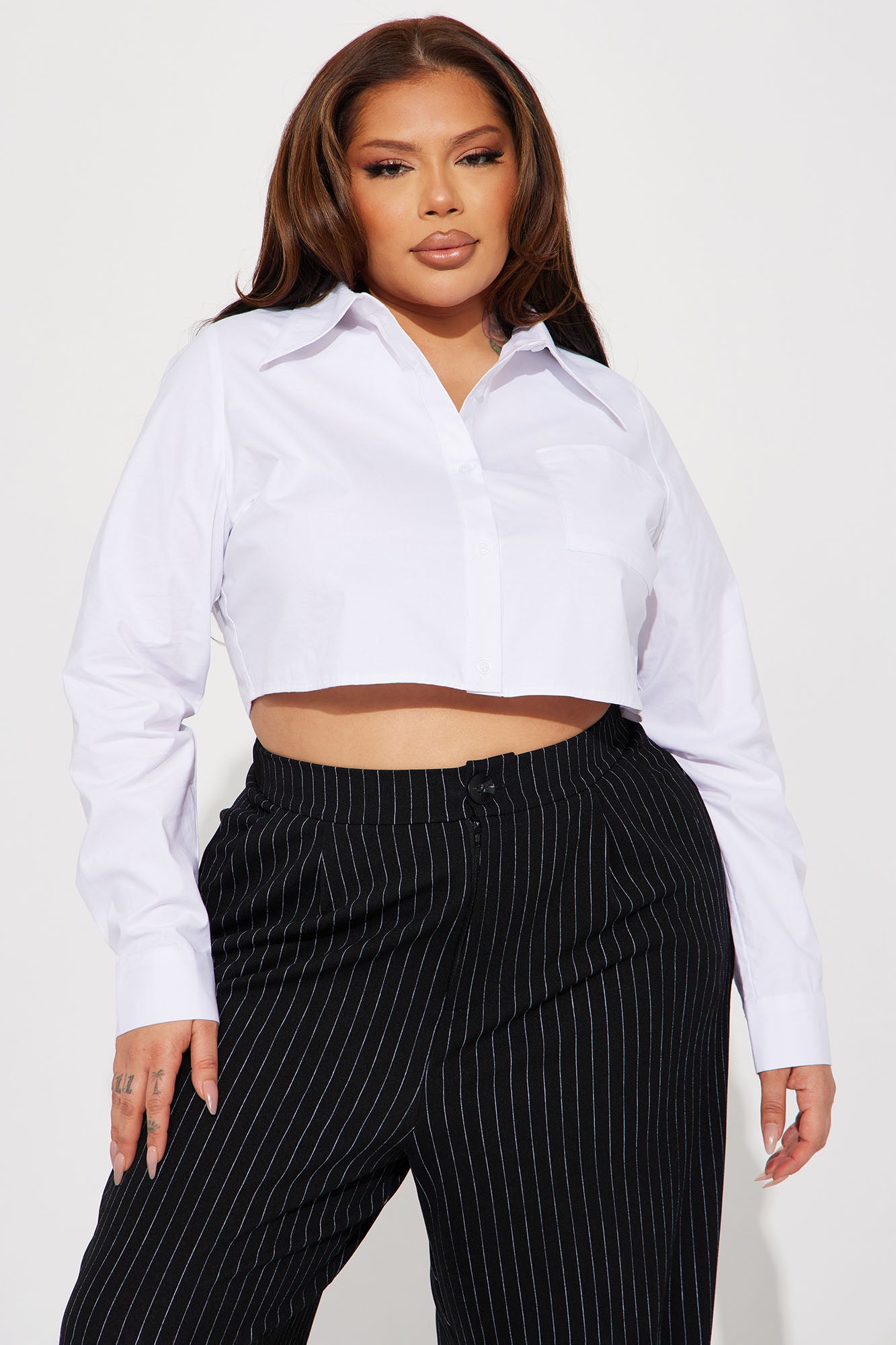 Won't Get Me Down Poplin Shirt - White - Image 7