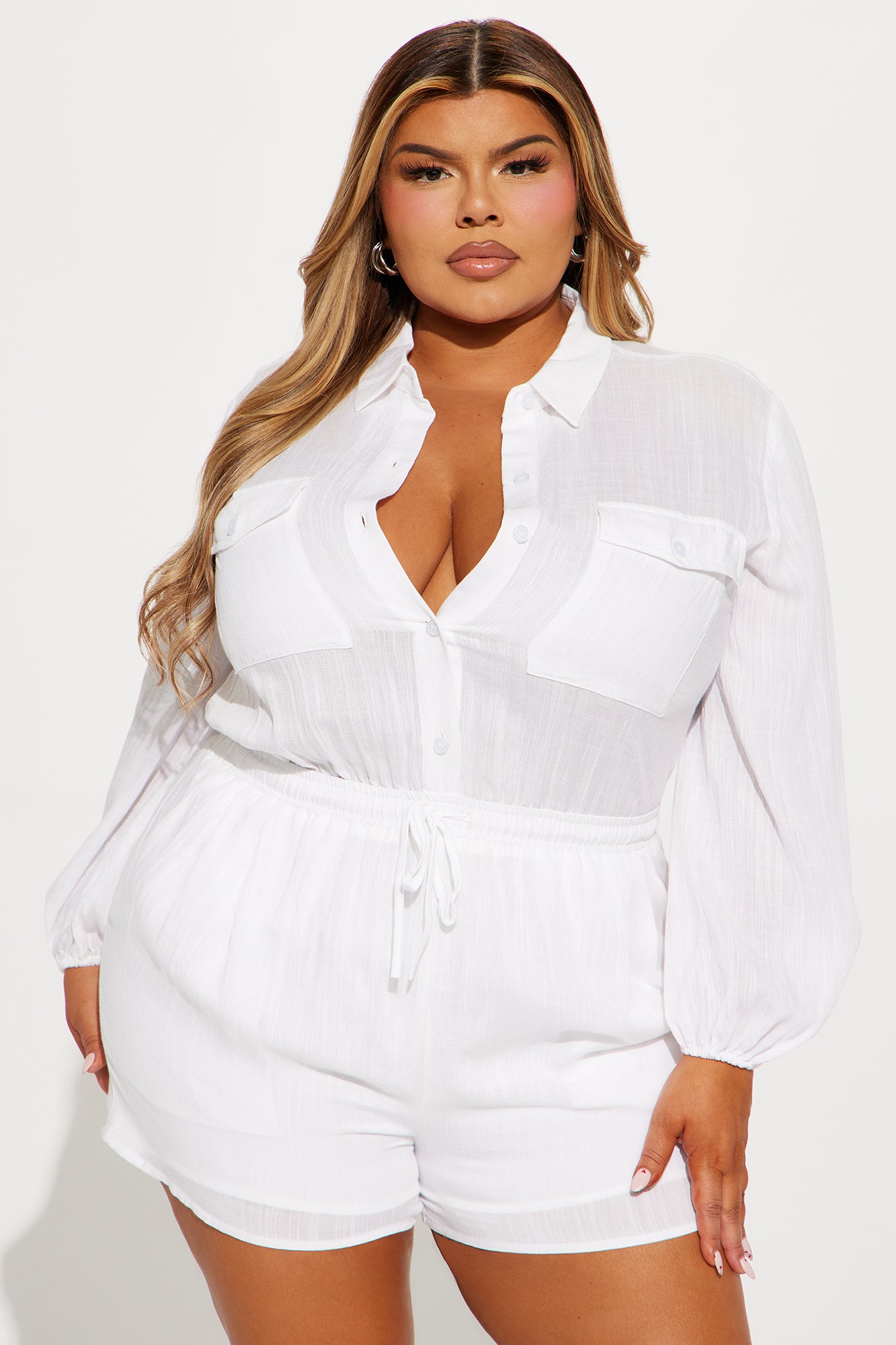 Hamptons Linen Romper - White - Image 5